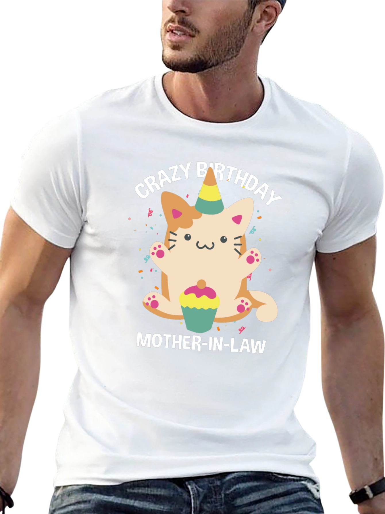 Crazy Birthday Mother-In-Law Cat T-Shirt