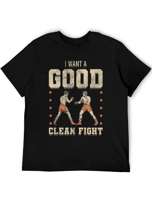 Vintage Boxing Graphic T-Shirt - Clean Fight