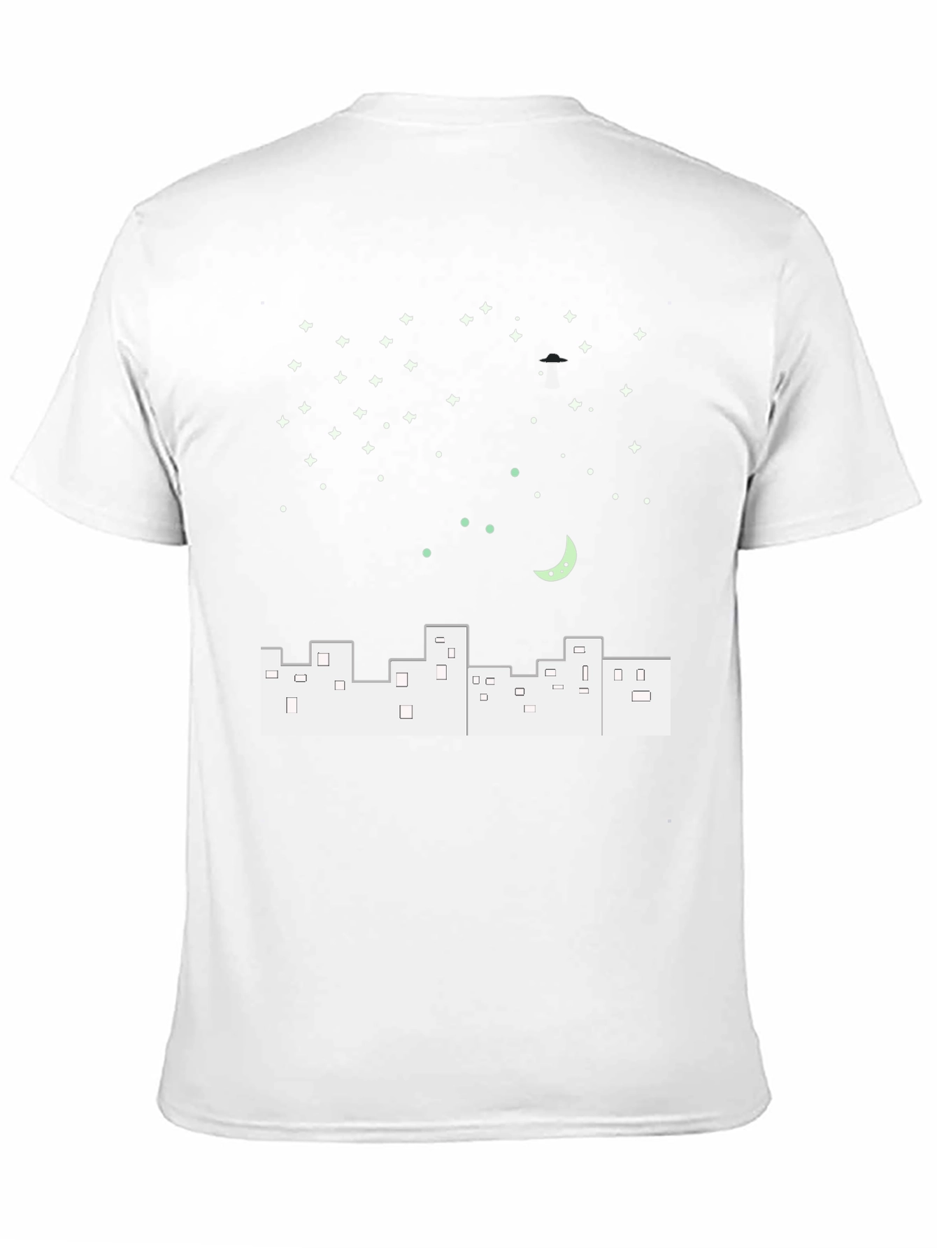 Night City T-Shirt - Urban Moon Stars Design
