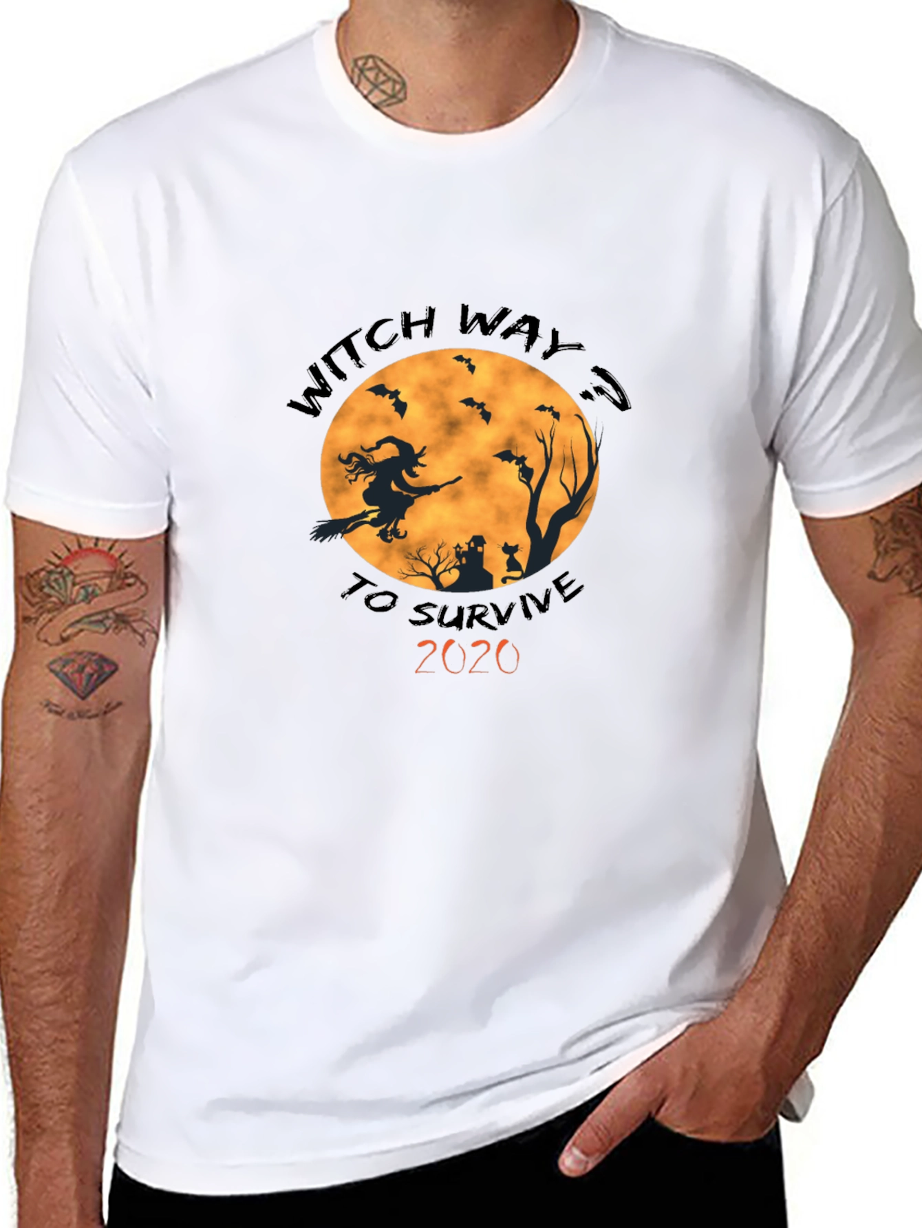 Witch Way To Survive 2020 Halloween T-Shirt