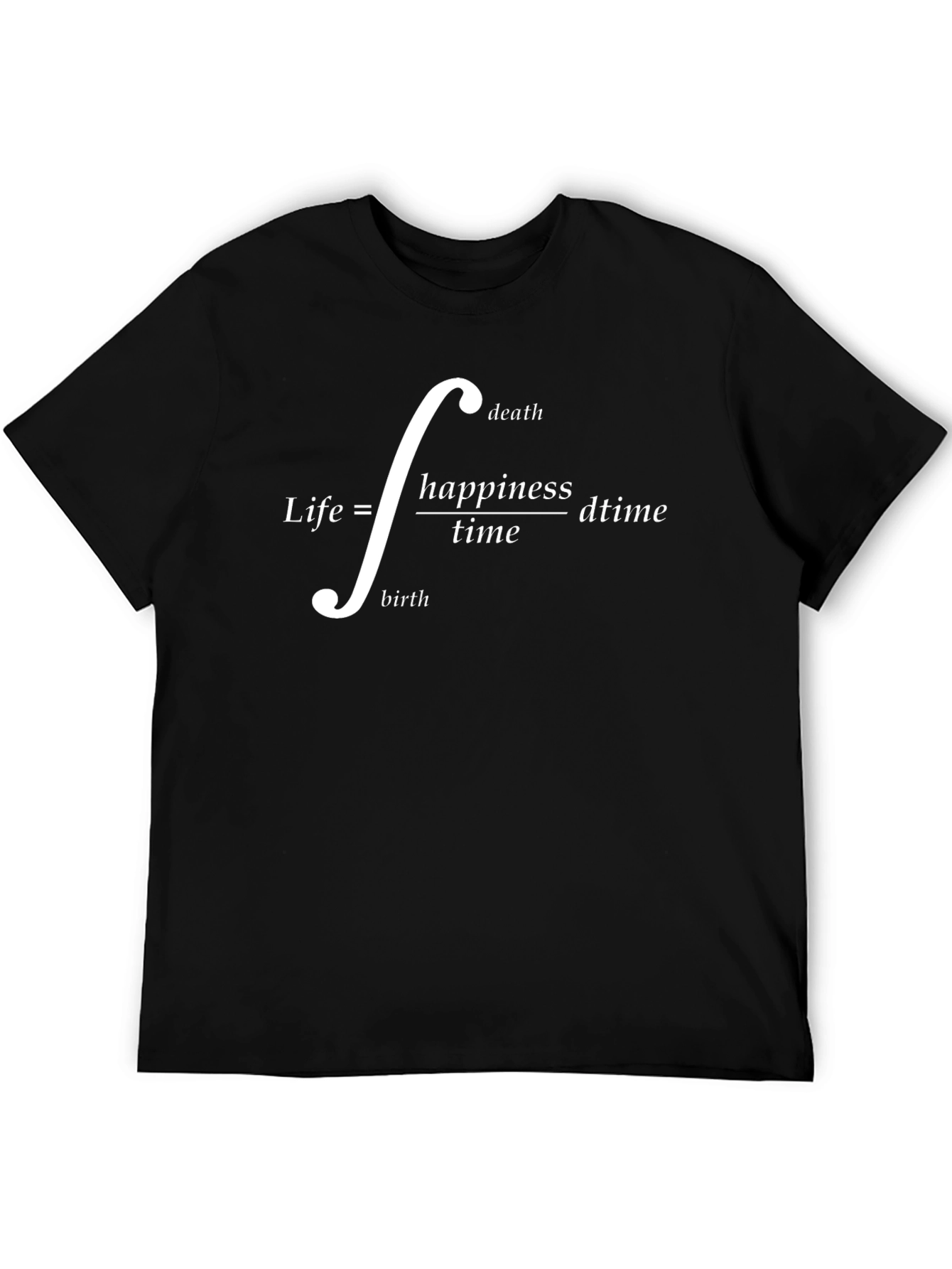 Life Equation T-Shirt: Happiness Over Time