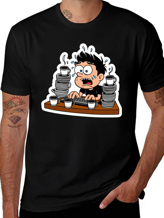 Stressed Cartoon Graphic Tee