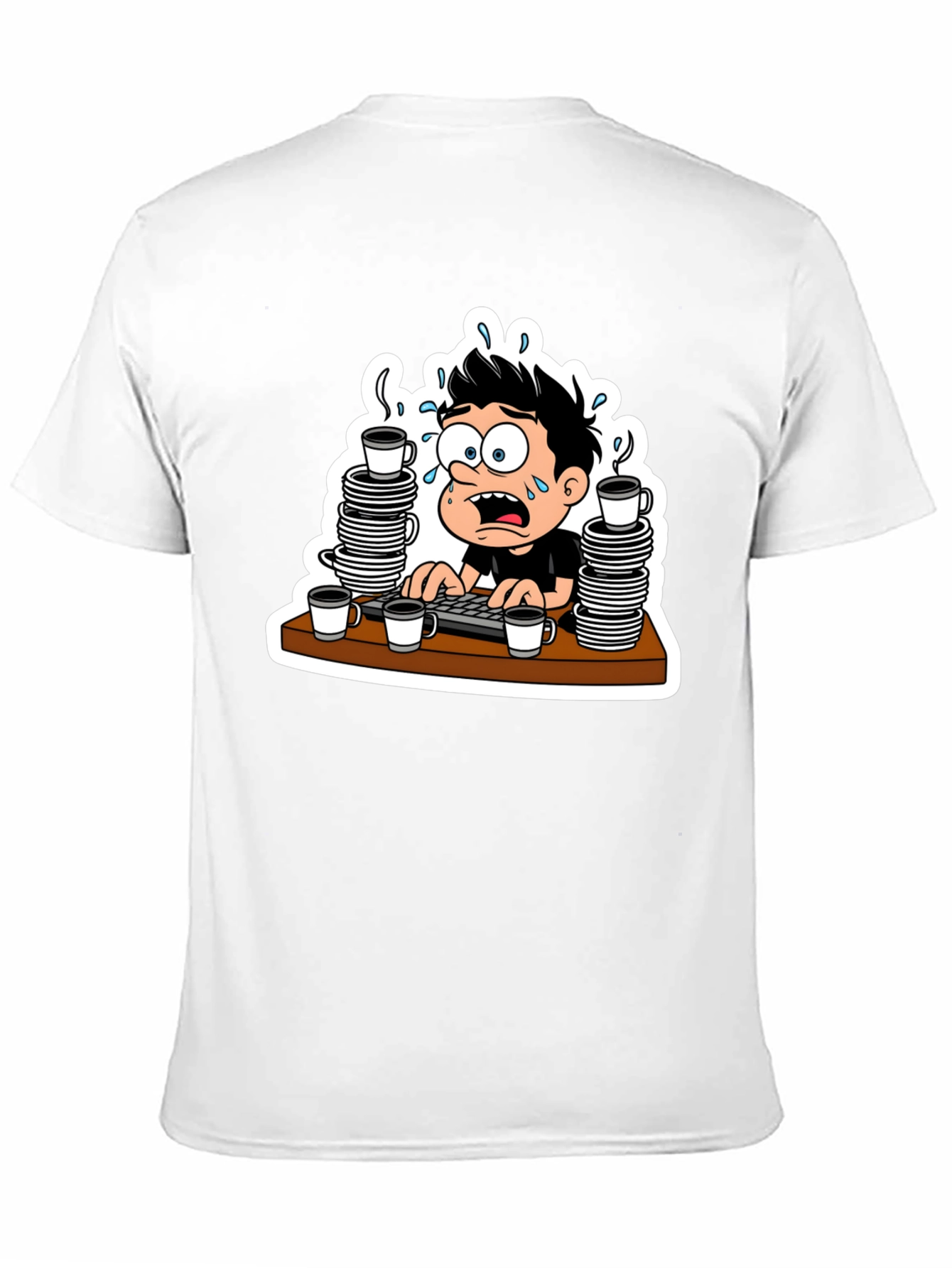 Stressed Cartoon Graphic Tee