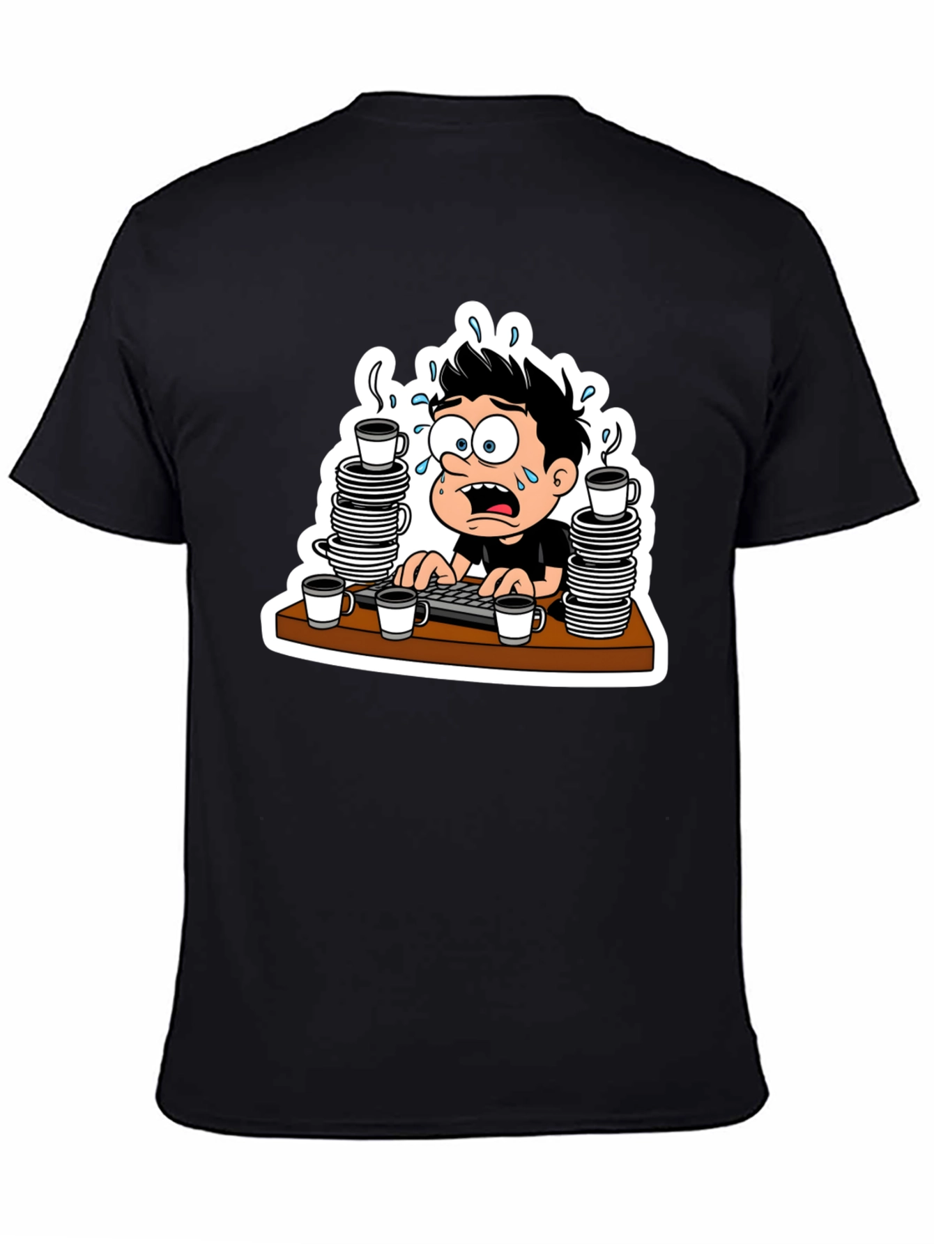 Stressed Cartoon Graphic Tee