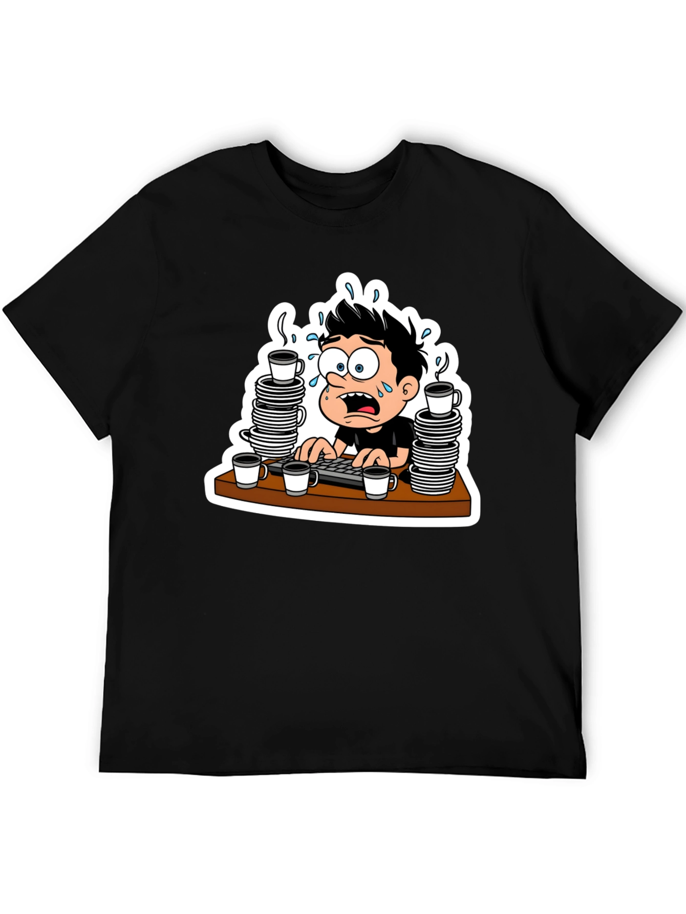 Stressed Cartoon Graphic Tee