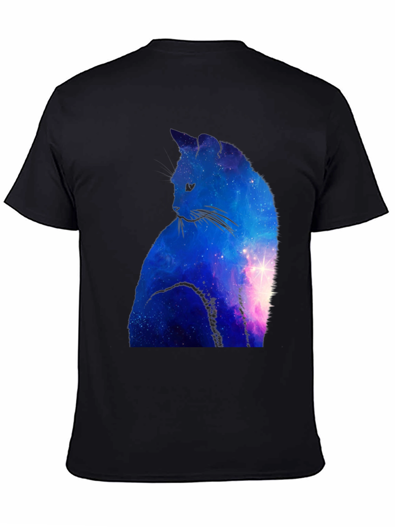 Galaxy Cat Graphic Tee - Cosmic Style