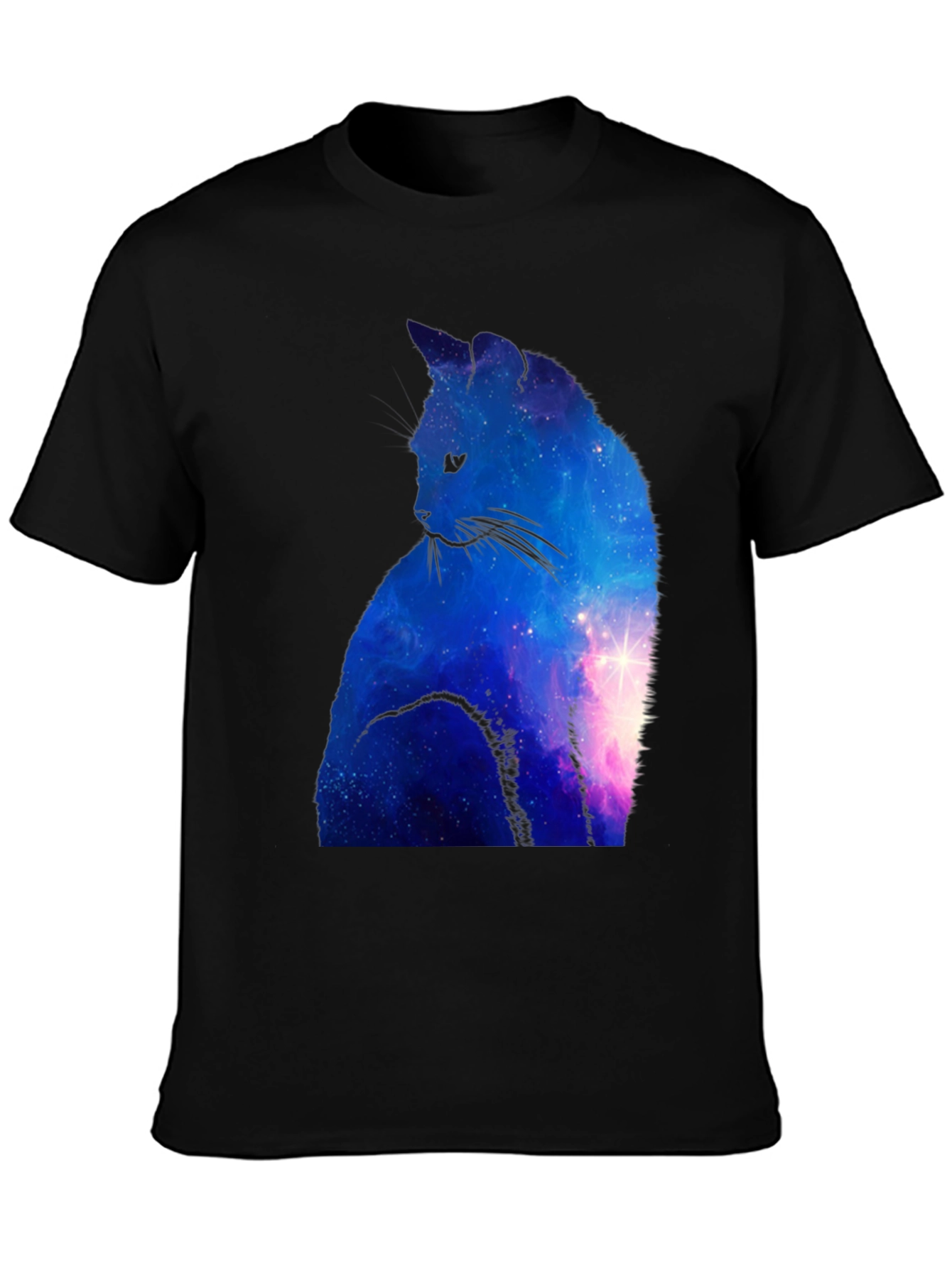 Galaxy Cat Graphic Tee - Cosmic Style