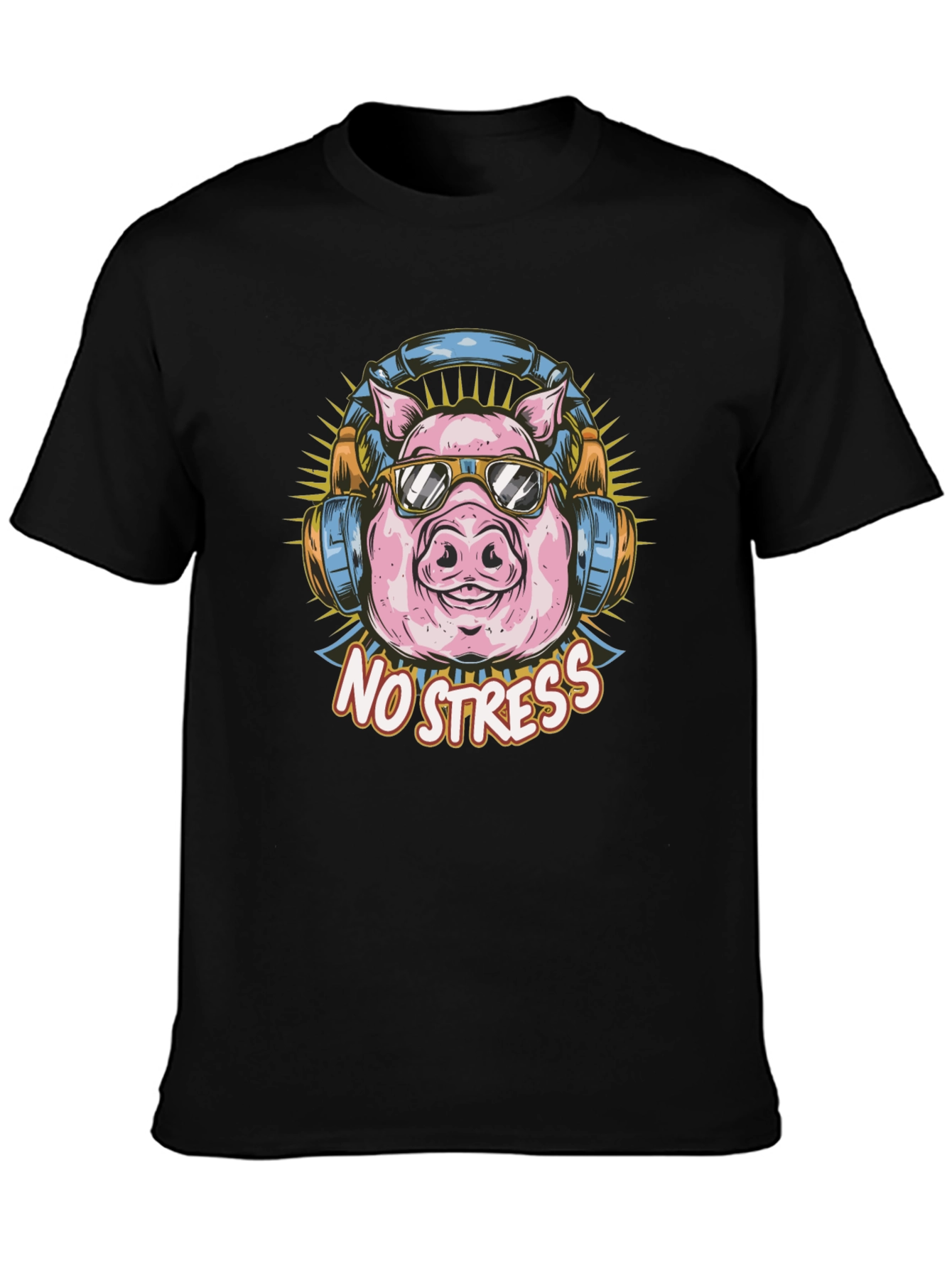 Cool Pig T-Shirt - No Stress Graphic Tee