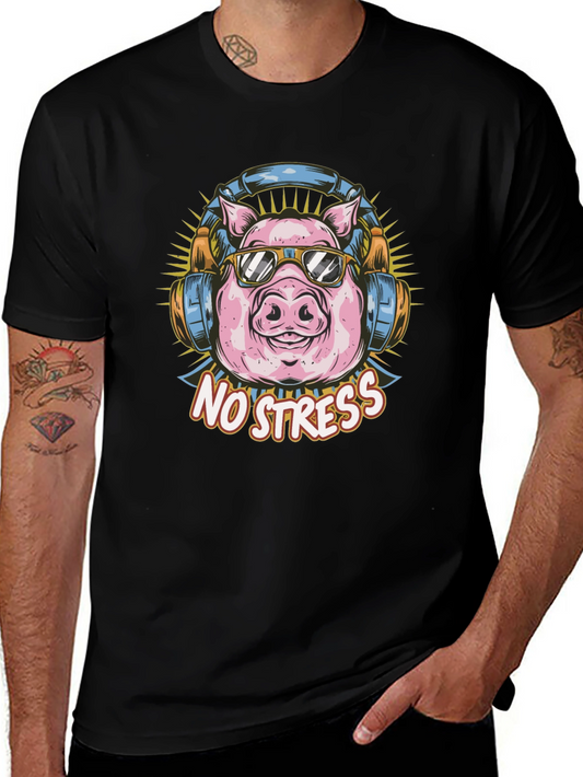 Cool Pig T-Shirt - No Stress Graphic Tee
