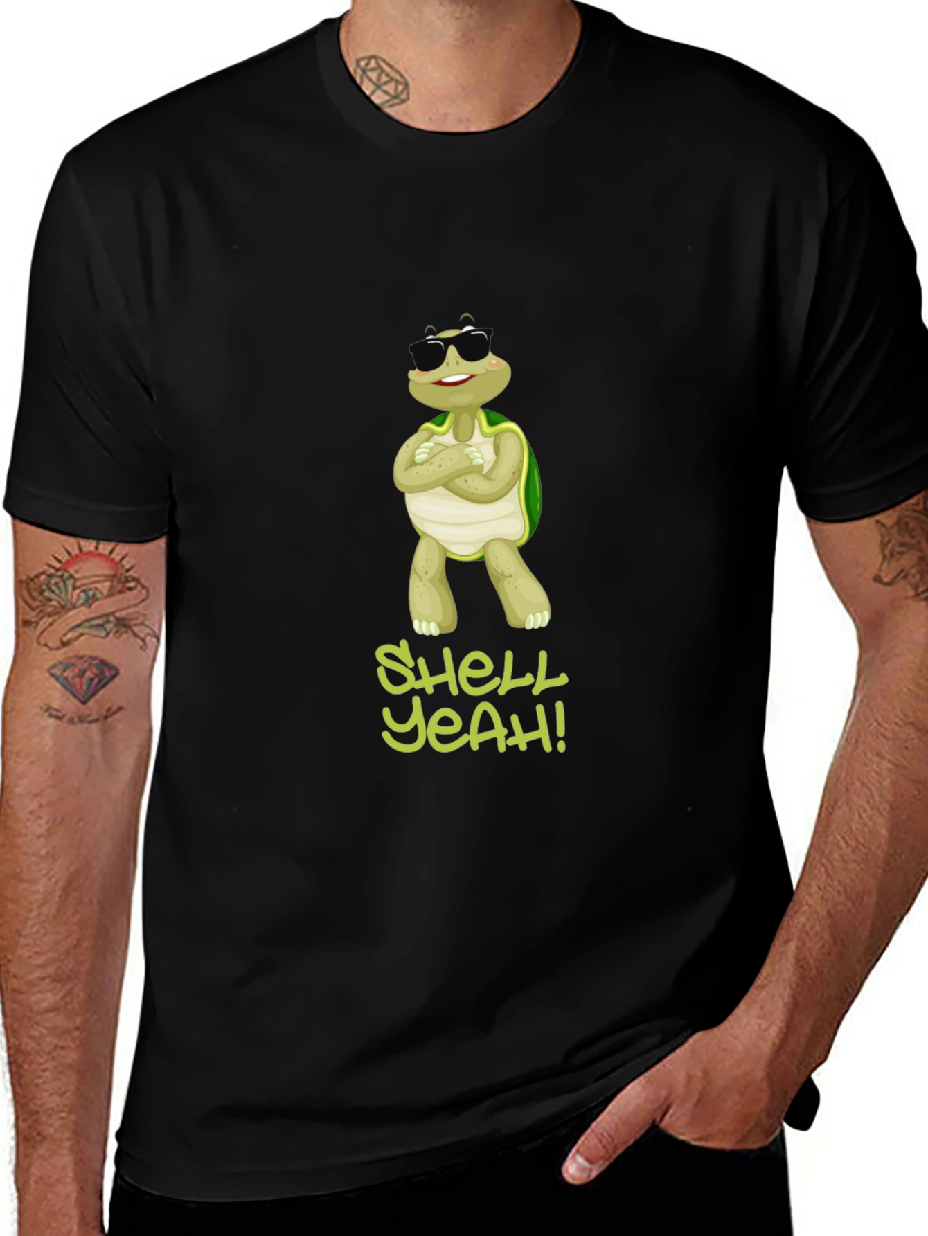 Cool Turtle Shell Yeah Graphic T-Shirt