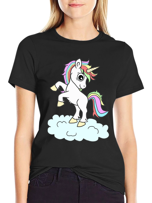 Unicorn Cloud Black T-Shirt