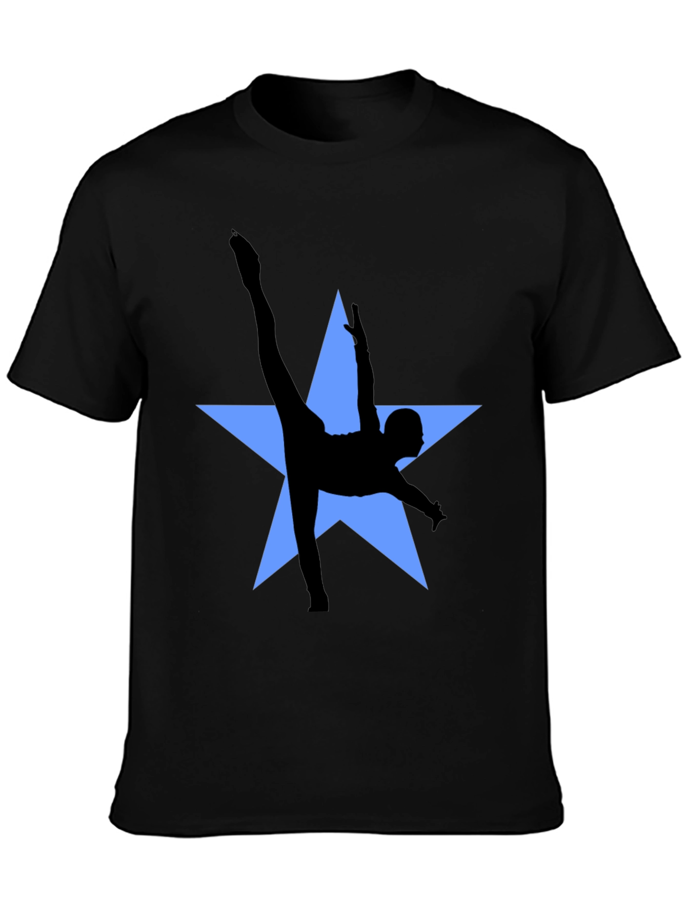 Dancer Star Graphic Tee - Stylish Black T-Shirt