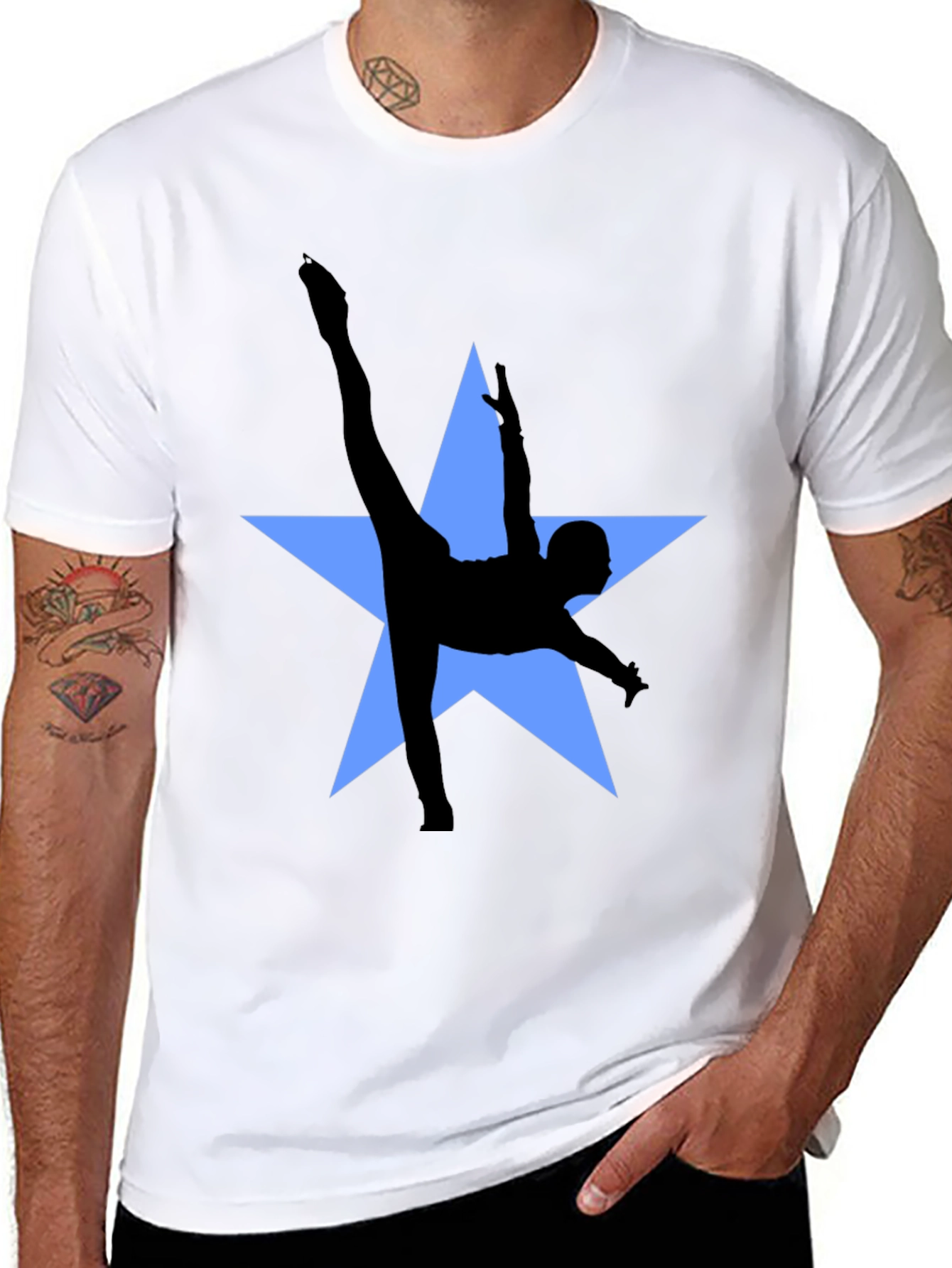 Dancer Star Graphic Tee - Stylish Black T-Shirt