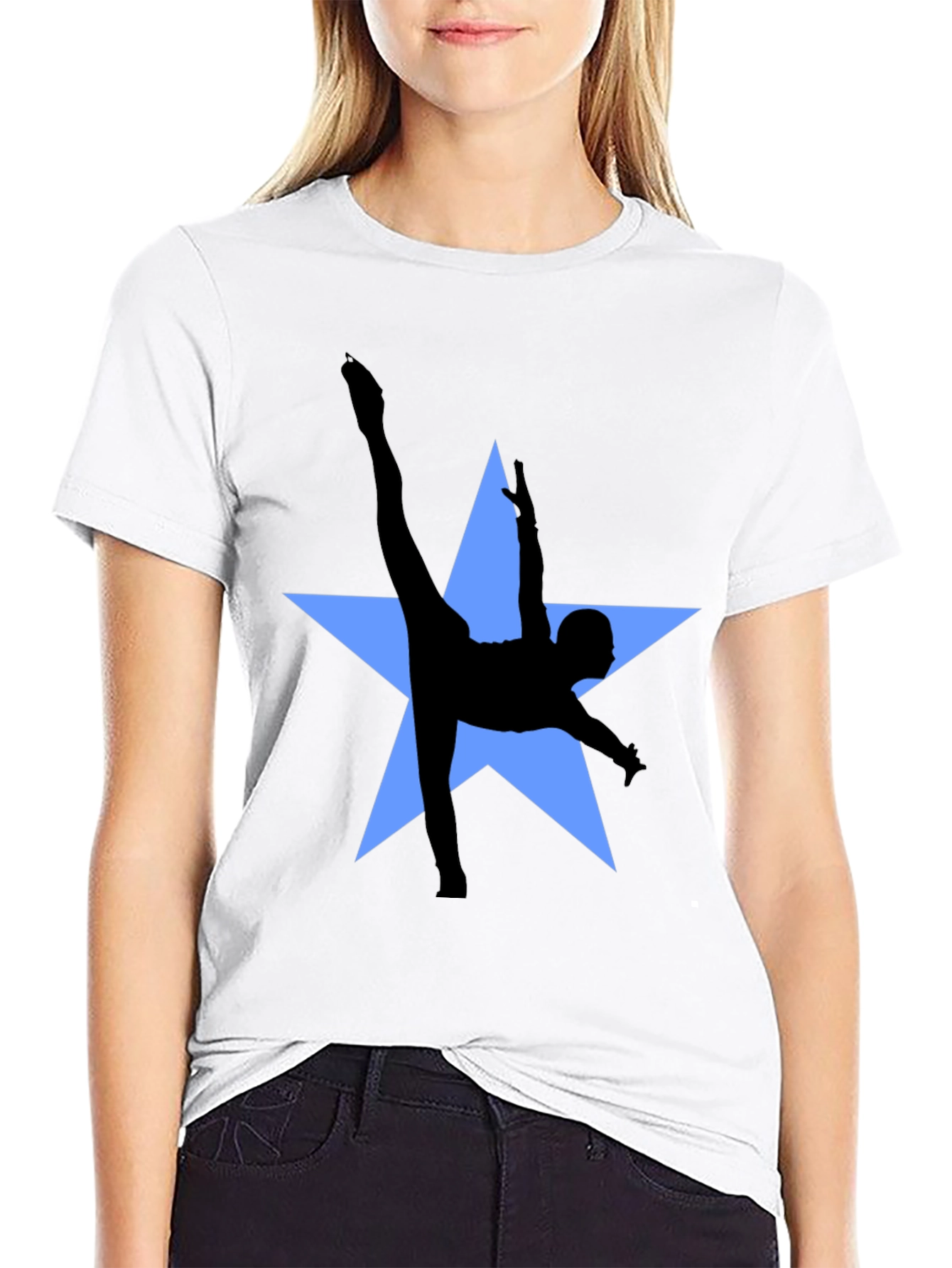 Dancer Star Graphic Tee - Stylish Black T-Shirt
