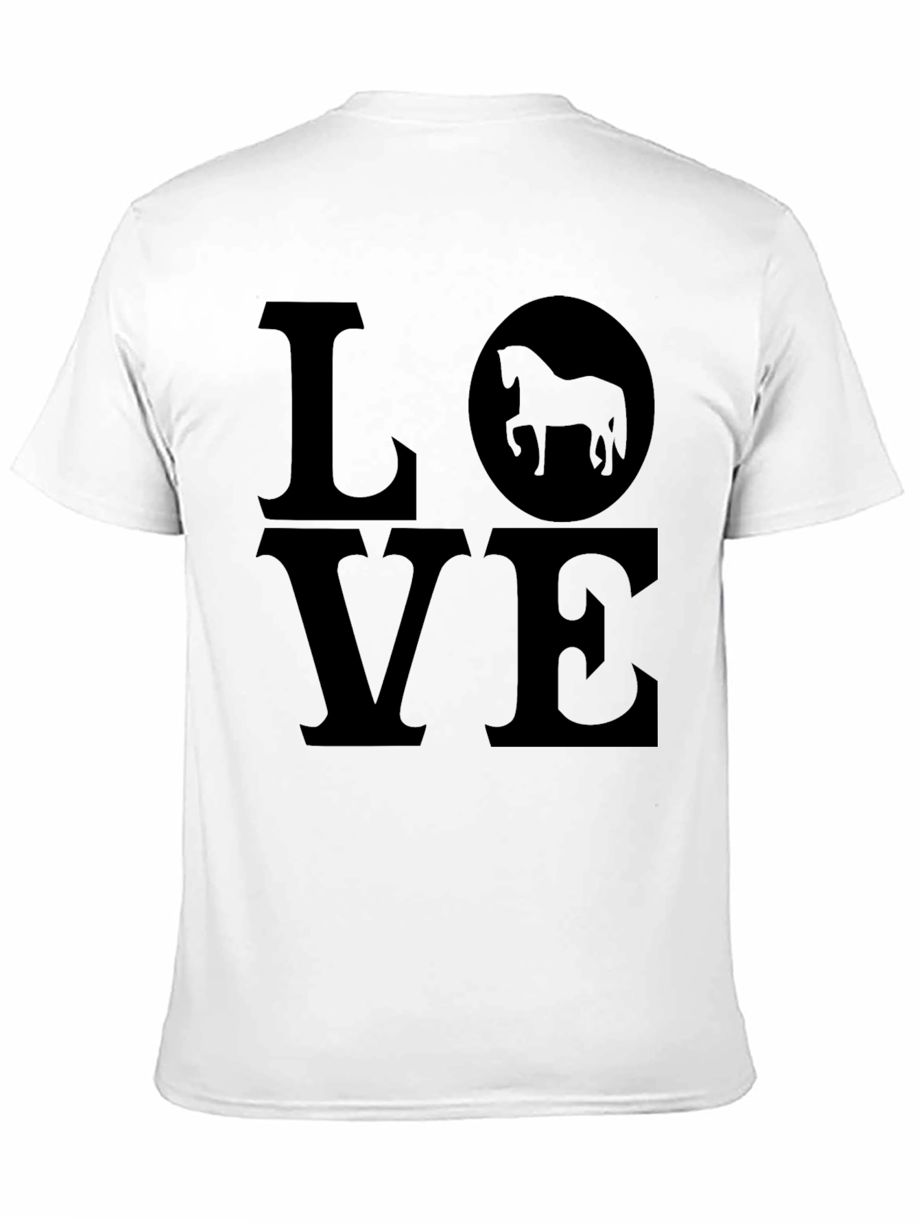 Love Horses Black Graphic Tee Shirt