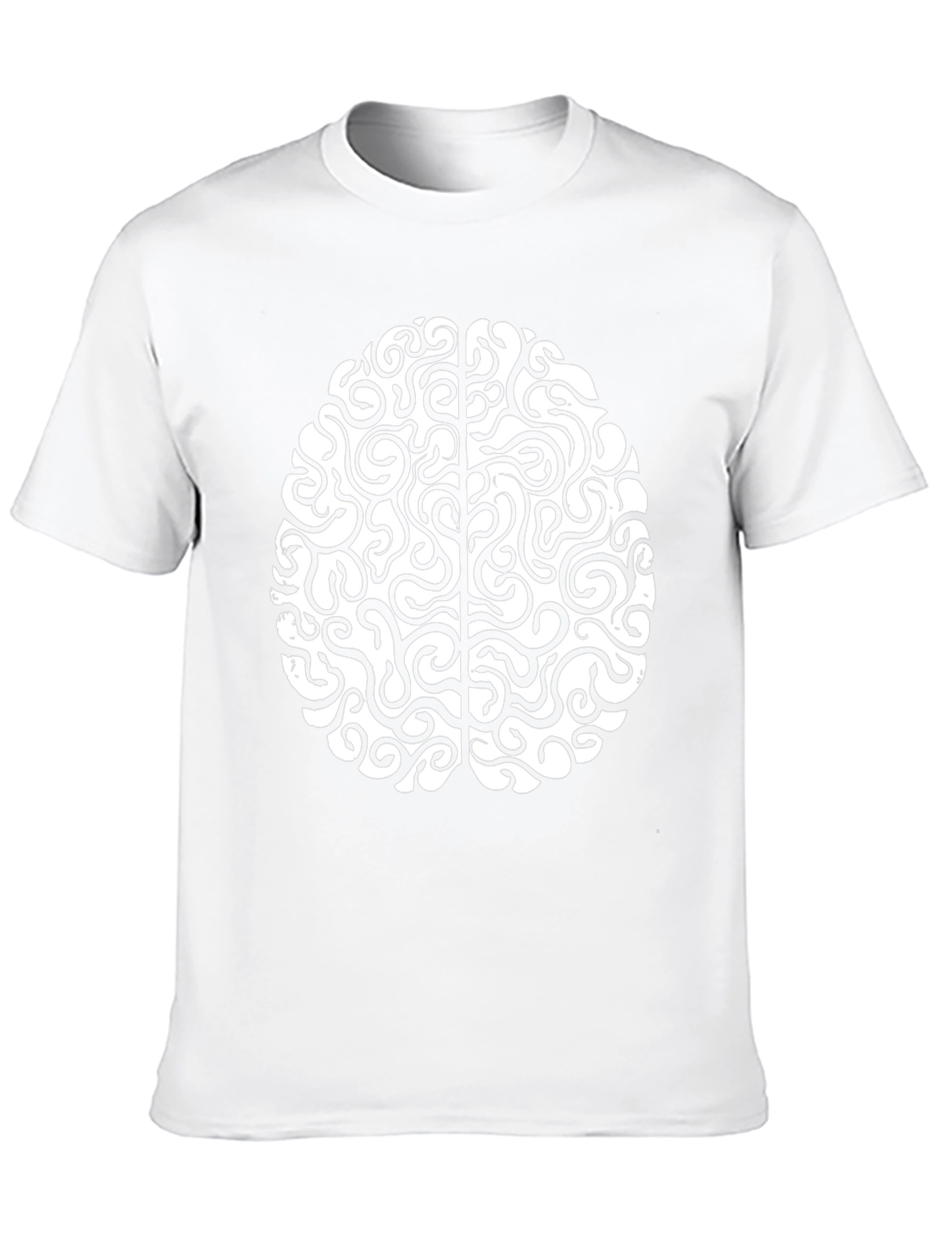 Brain Graphic Tee - Mens Casual Black T-Shirt
