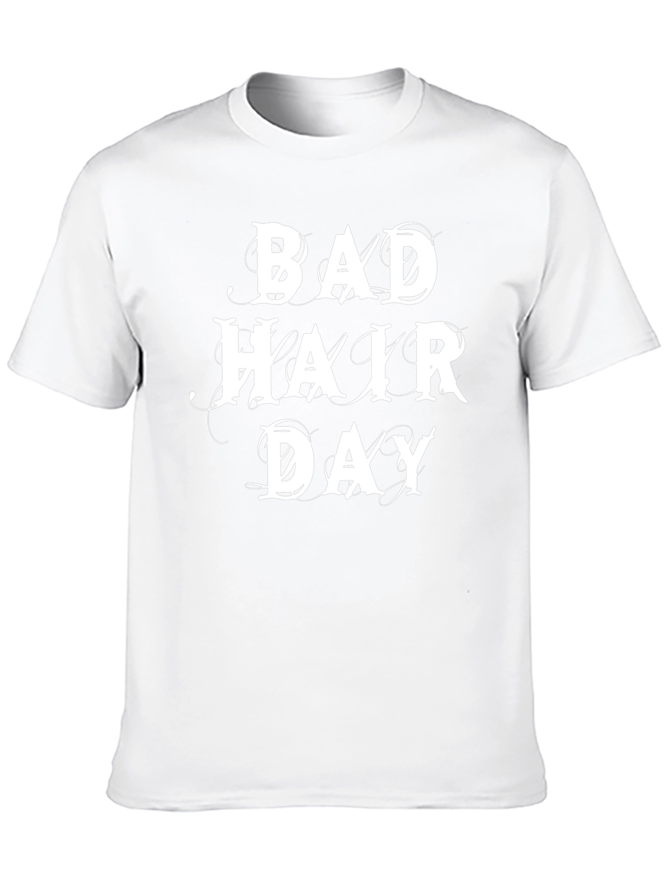 Bad Hair Day Graphic Tee - Black Casual T-Shirt