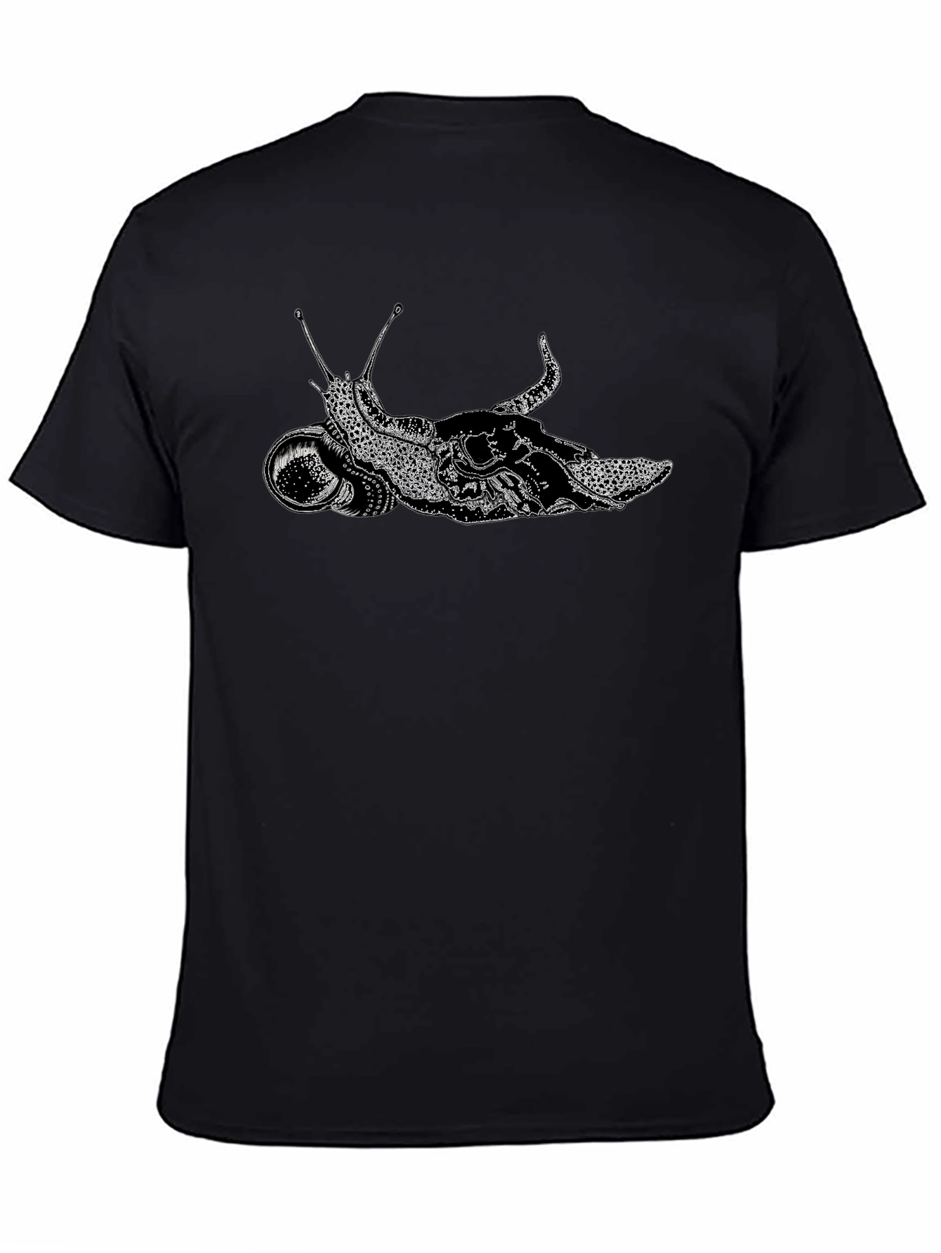 Snail Astronaut Black T-Shirt Unique Graphic Tee