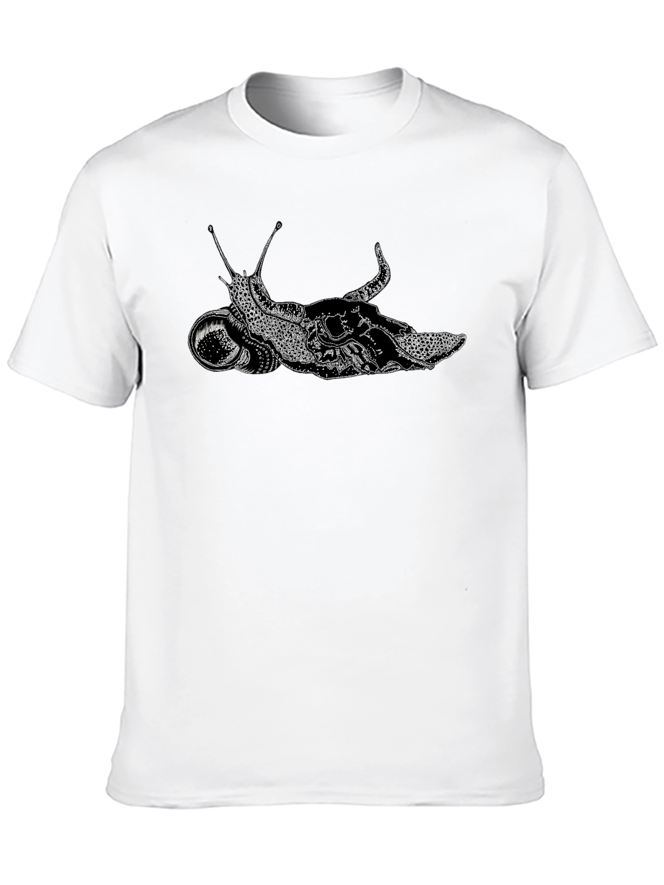 Snail Astronaut Black T-Shirt Unique Graphic Tee