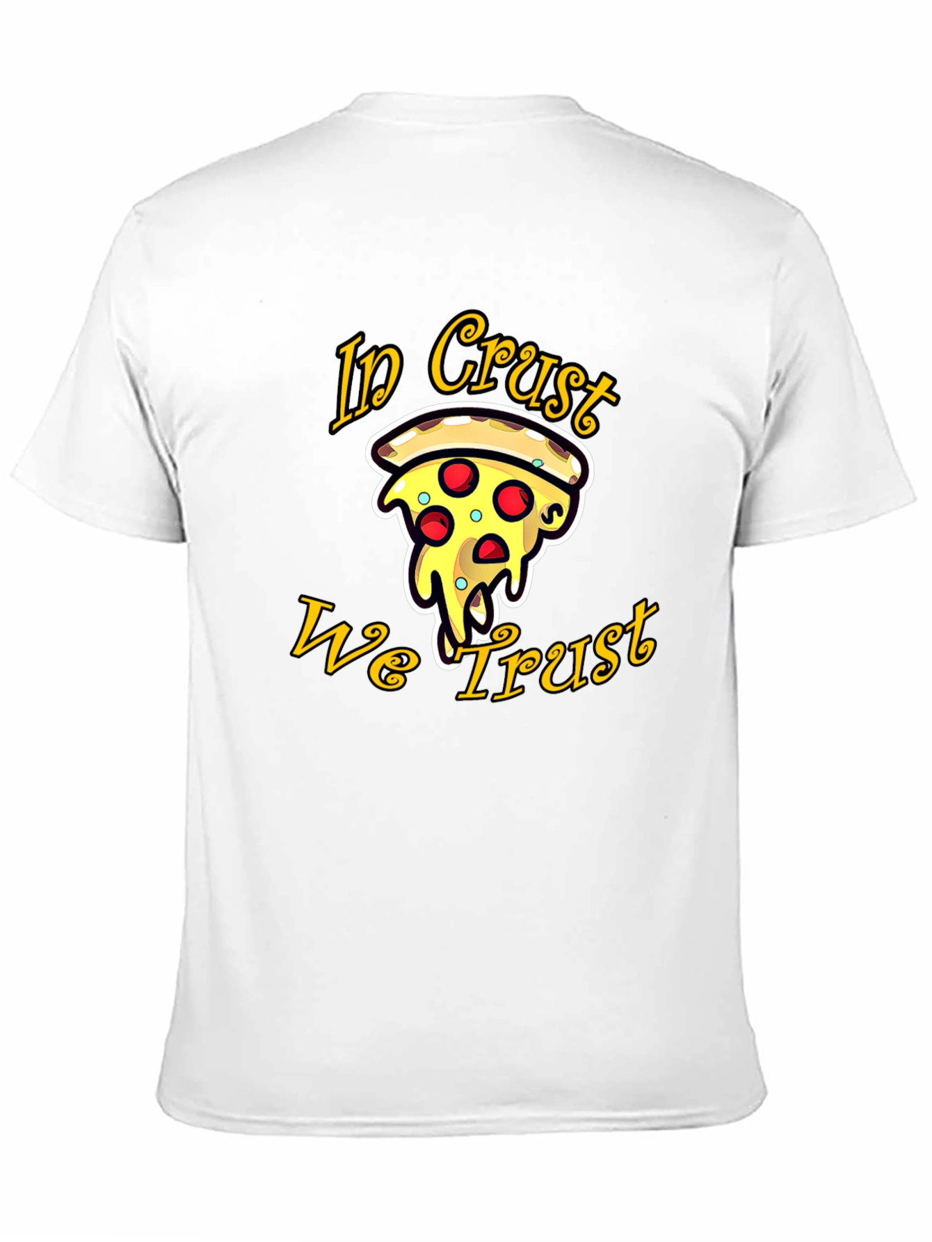 Pizza In Crust We Trust Graphic Tee - Black