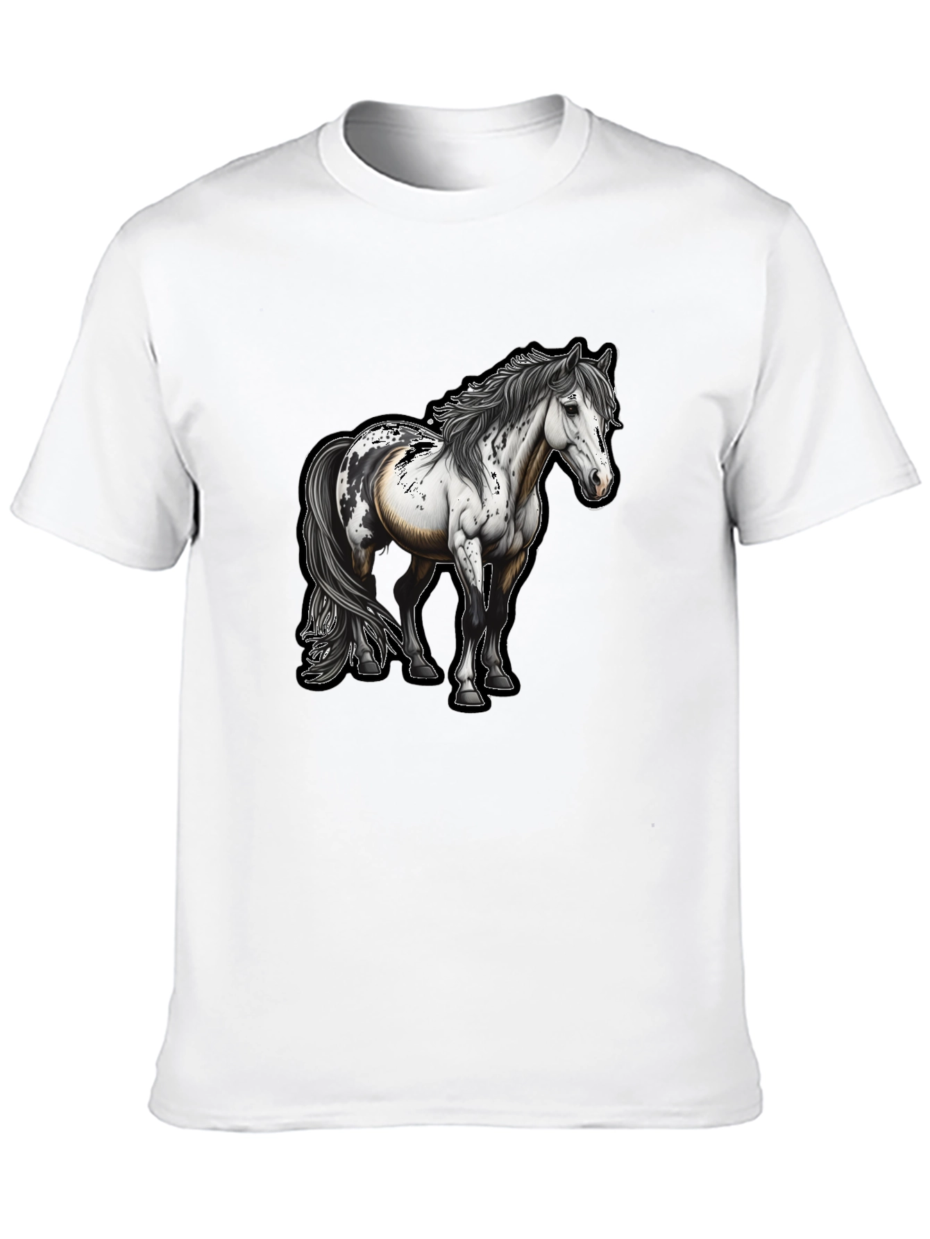 Horse Graphic Tee - Unisex Black T-Shirt