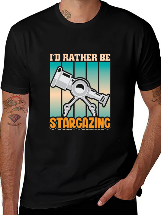 Stargazing Telescope Graphic Tee
