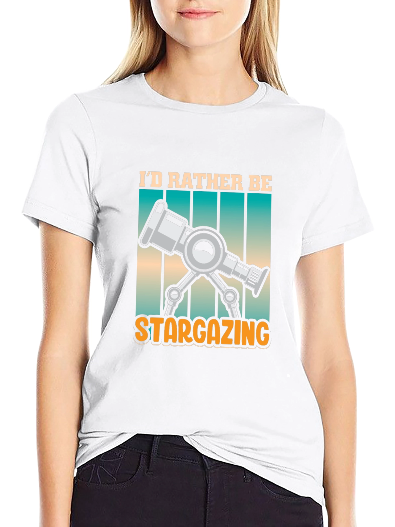 Stargazing Telescope Graphic Tee