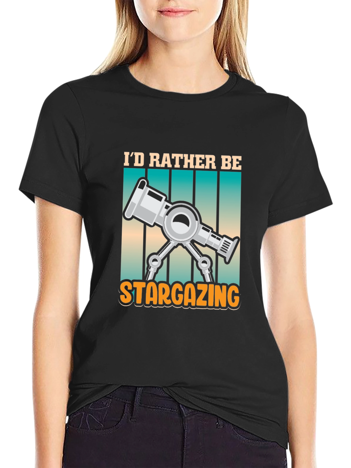 Stargazing Telescope Graphic Tee