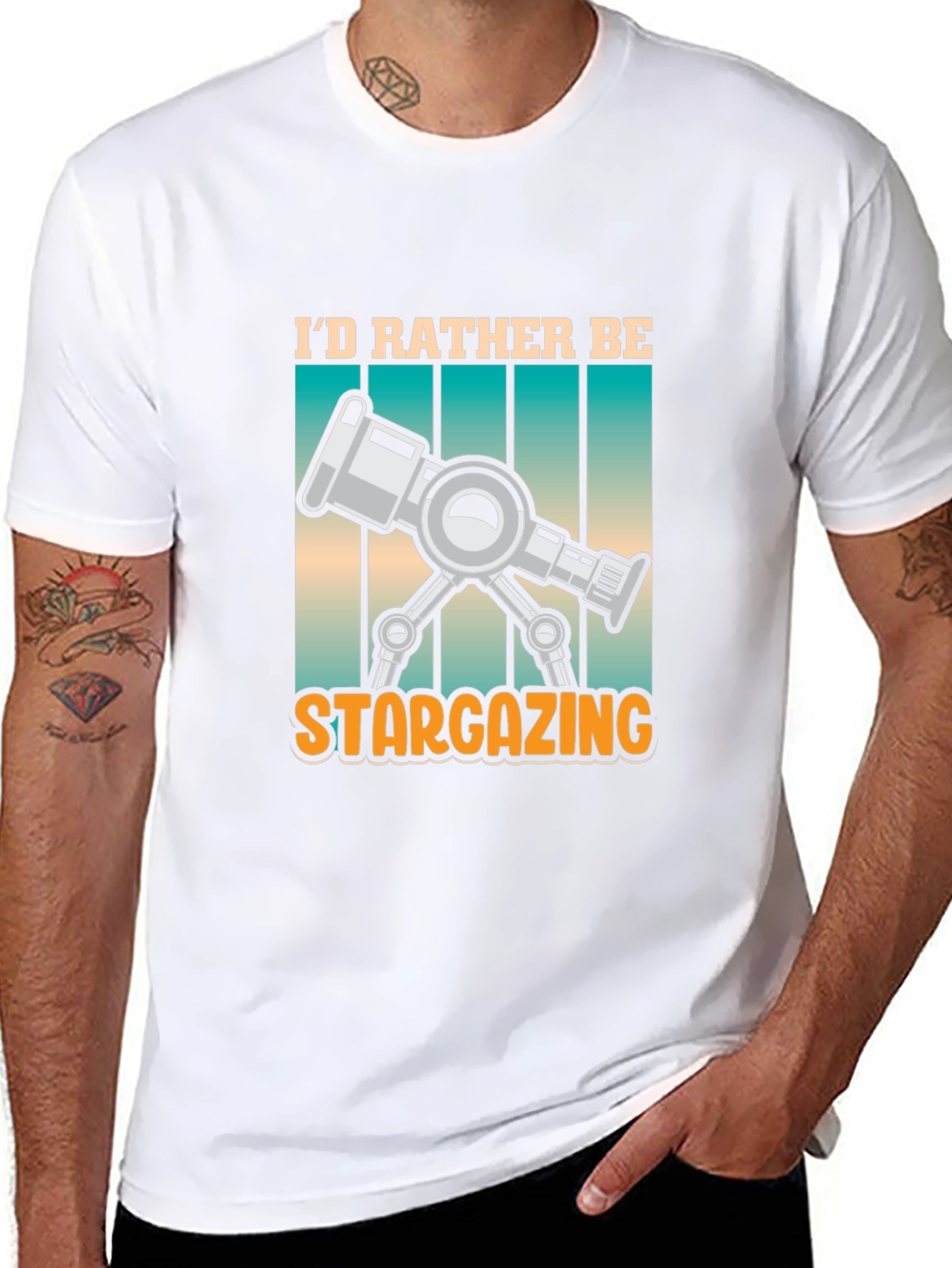 Stargazing Telescope Graphic Tee