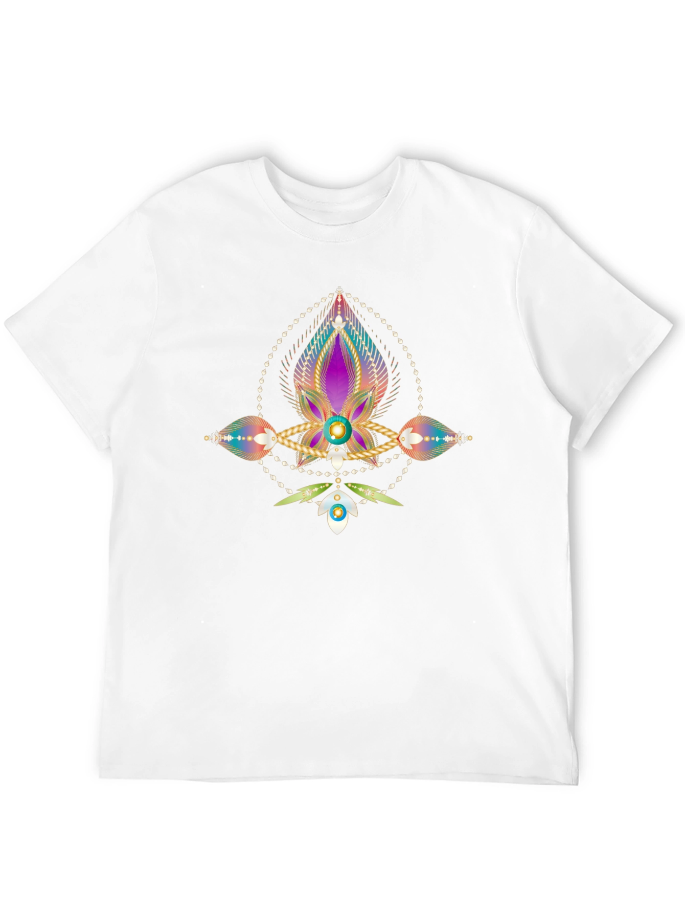 Mystic Bloom Graphic Tee - Black Cotton Blend Shirt