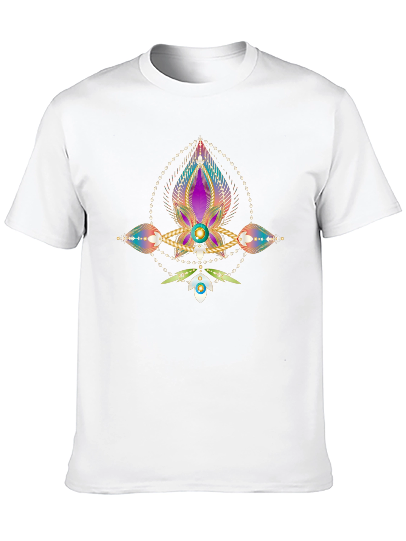 Mystic Bloom Graphic Tee - Black Cotton Blend Shirt