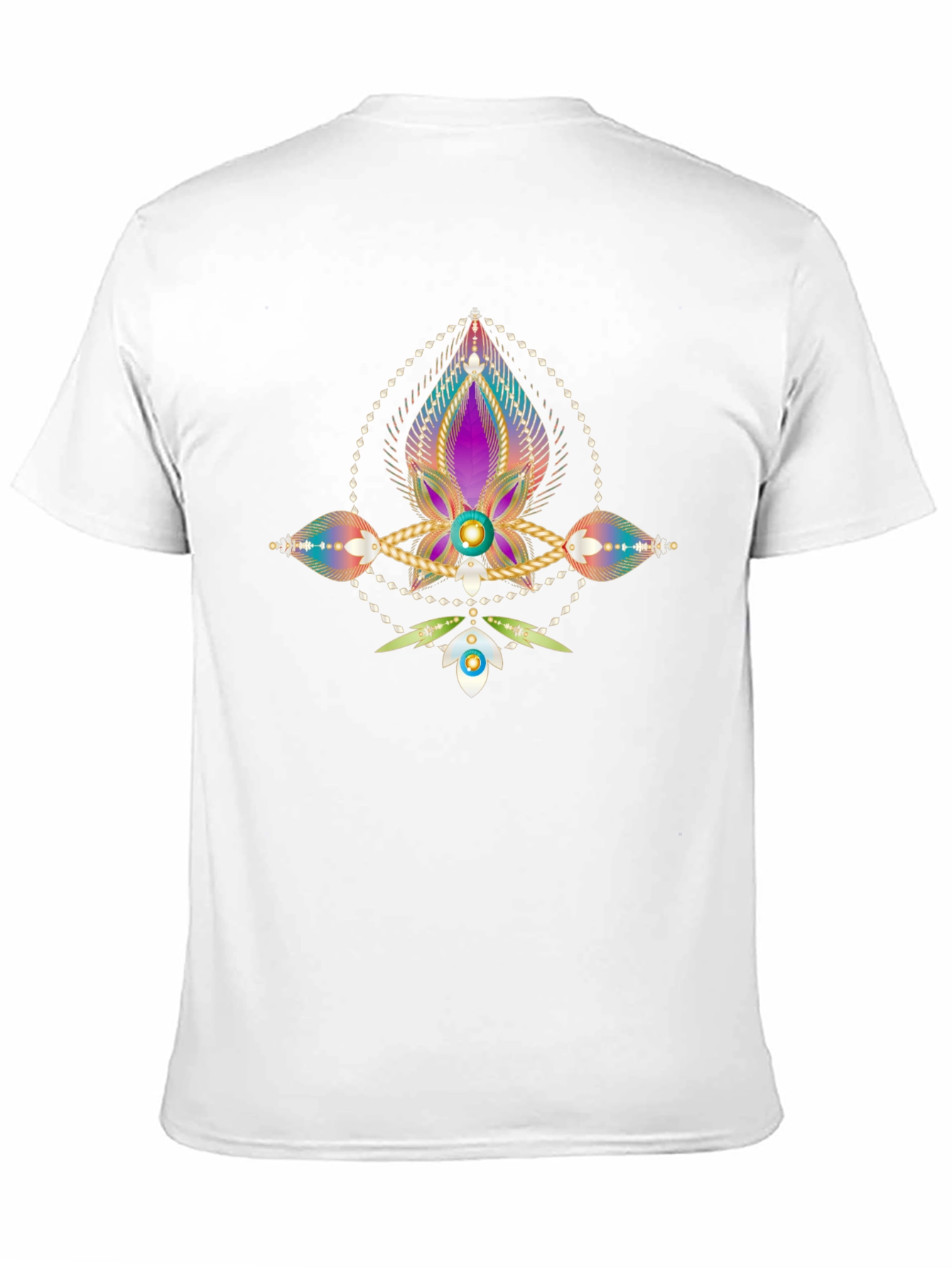 Mystic Bloom Graphic Tee - Black Cotton Blend Shirt