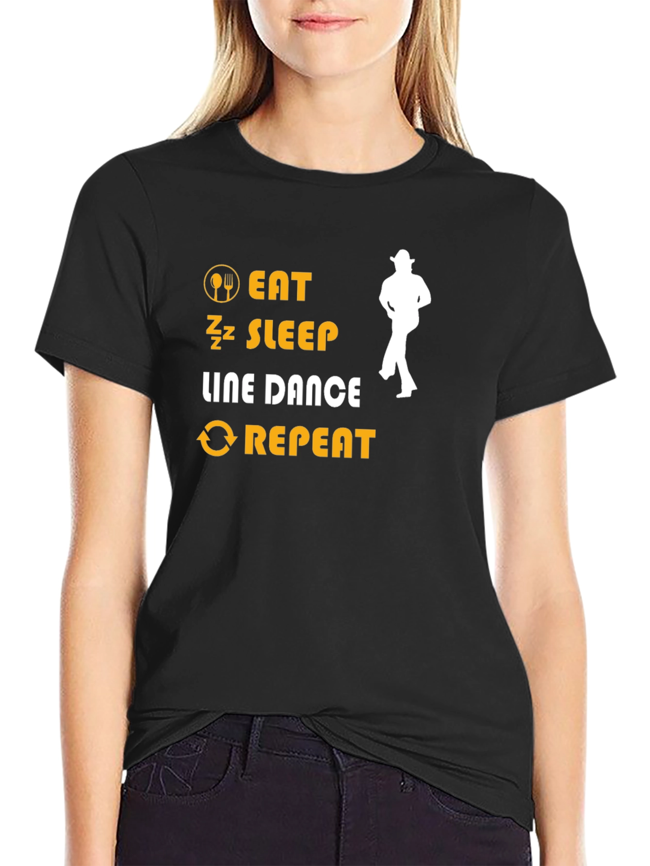 Eat Sleep Line Dance Repeat T-Shirt
