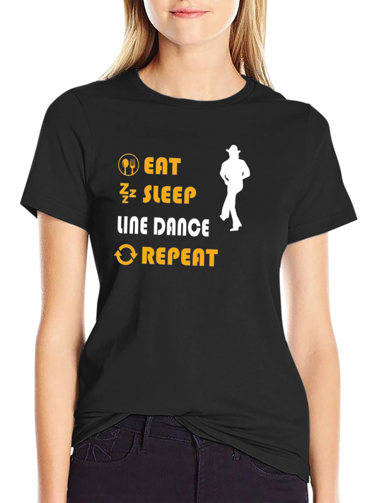 Eat Sleep Line Dance Repeat T-Shirt