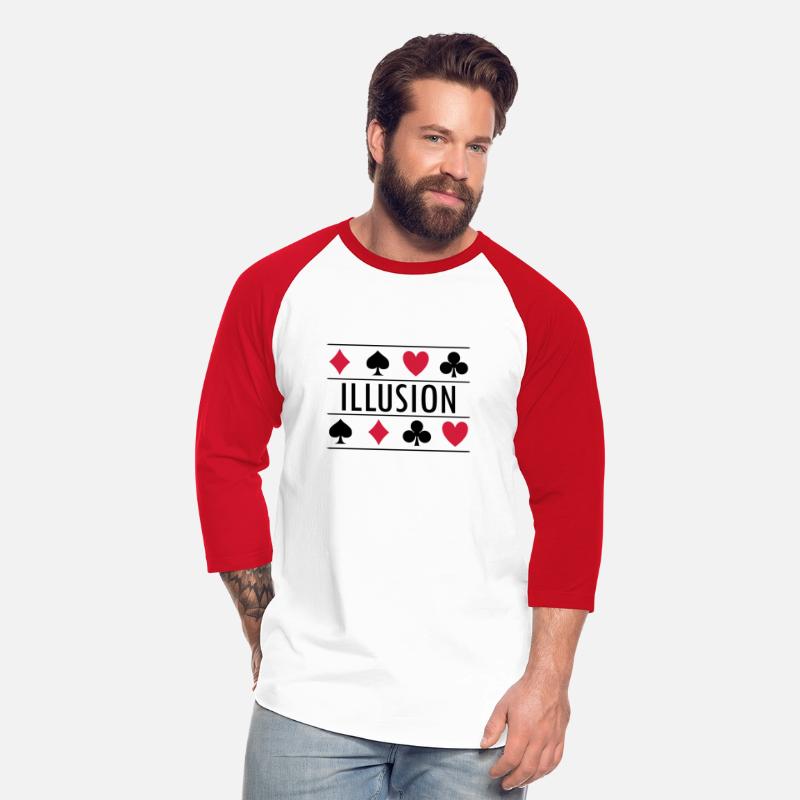 Illusion with card symbols spell magic poker