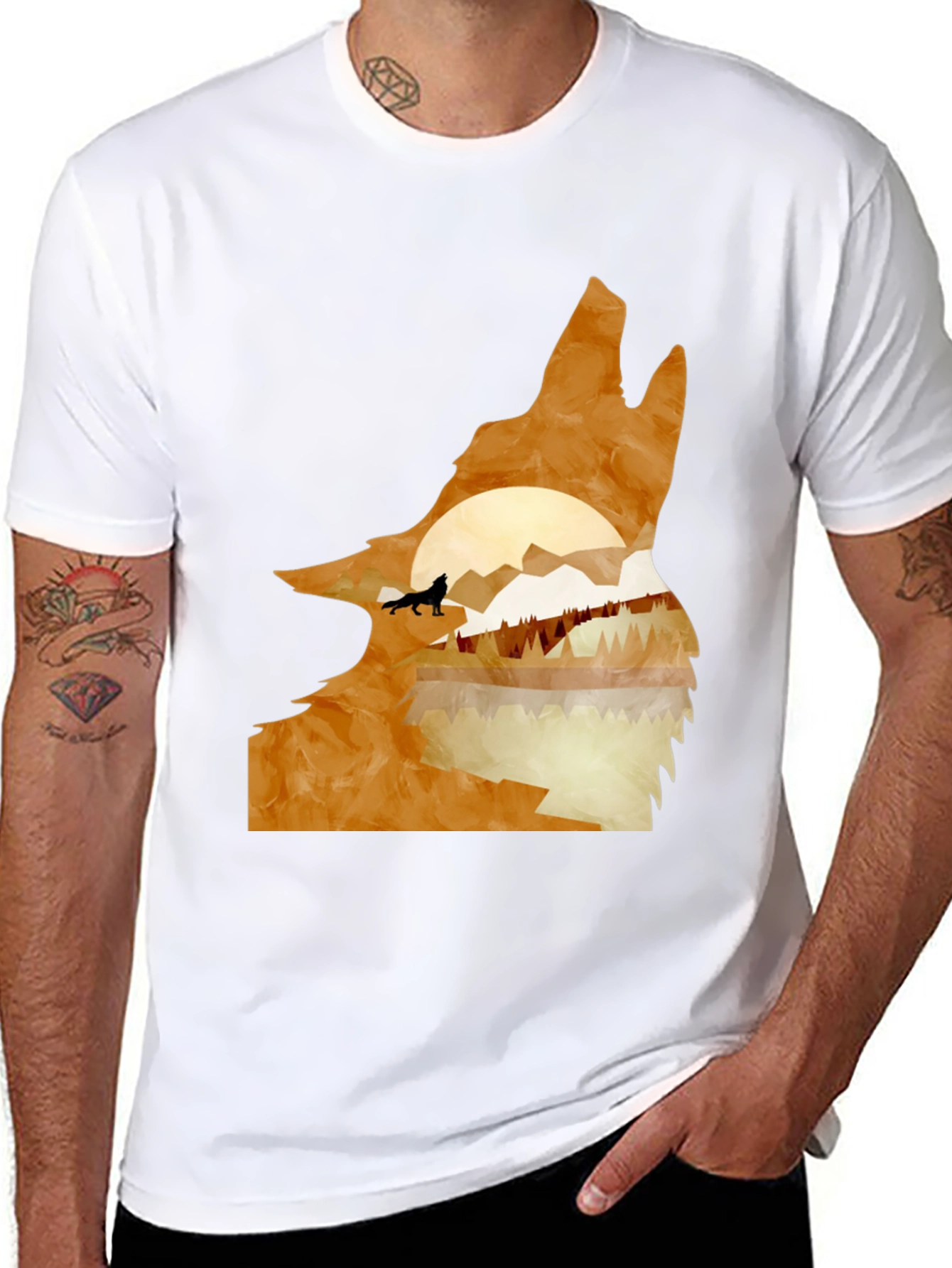 Wolf Silhouette Nature T-Shirt