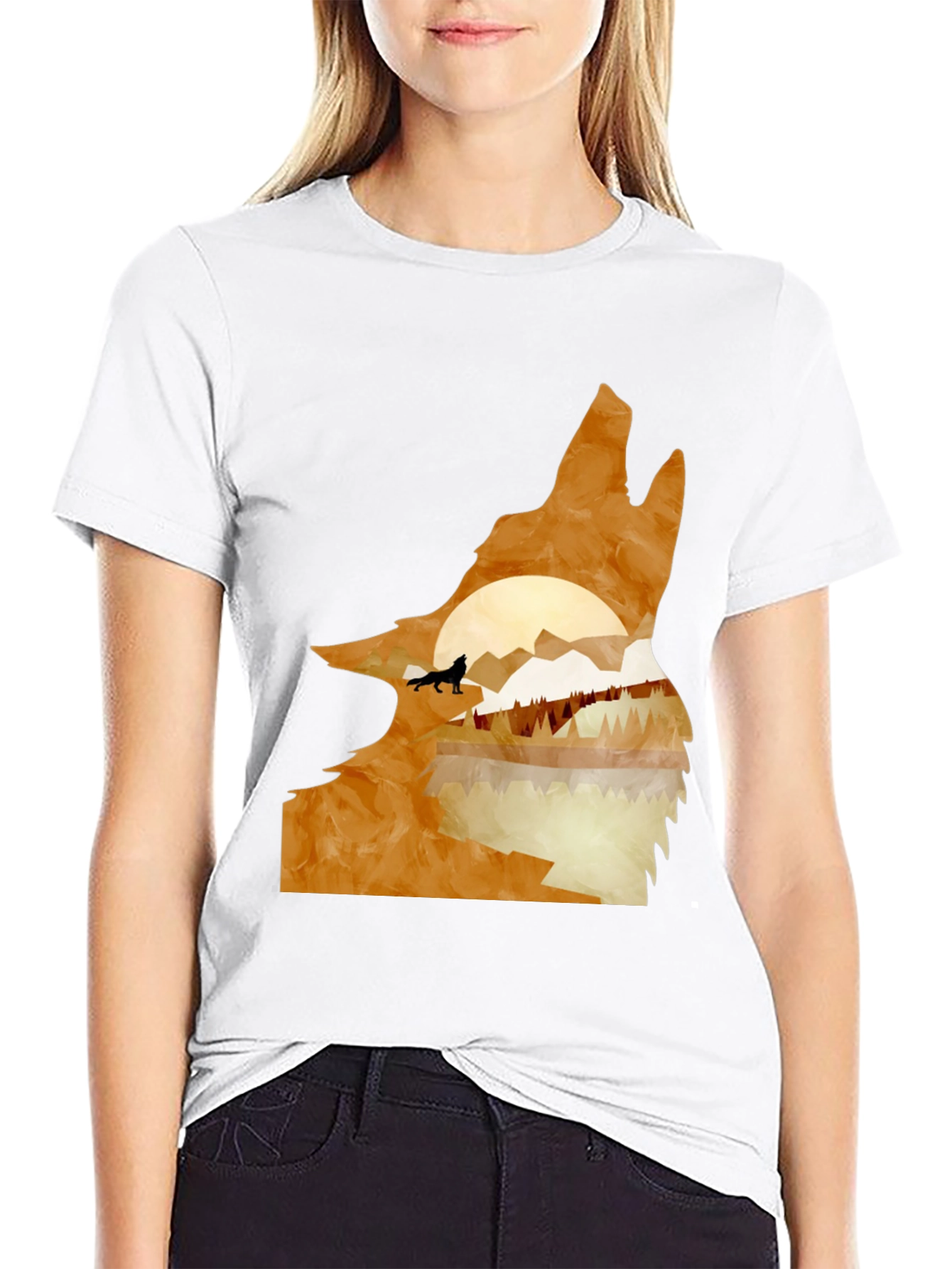 Wolf Silhouette Nature T-Shirt