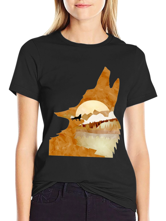 Wolf Silhouette Nature T-Shirt