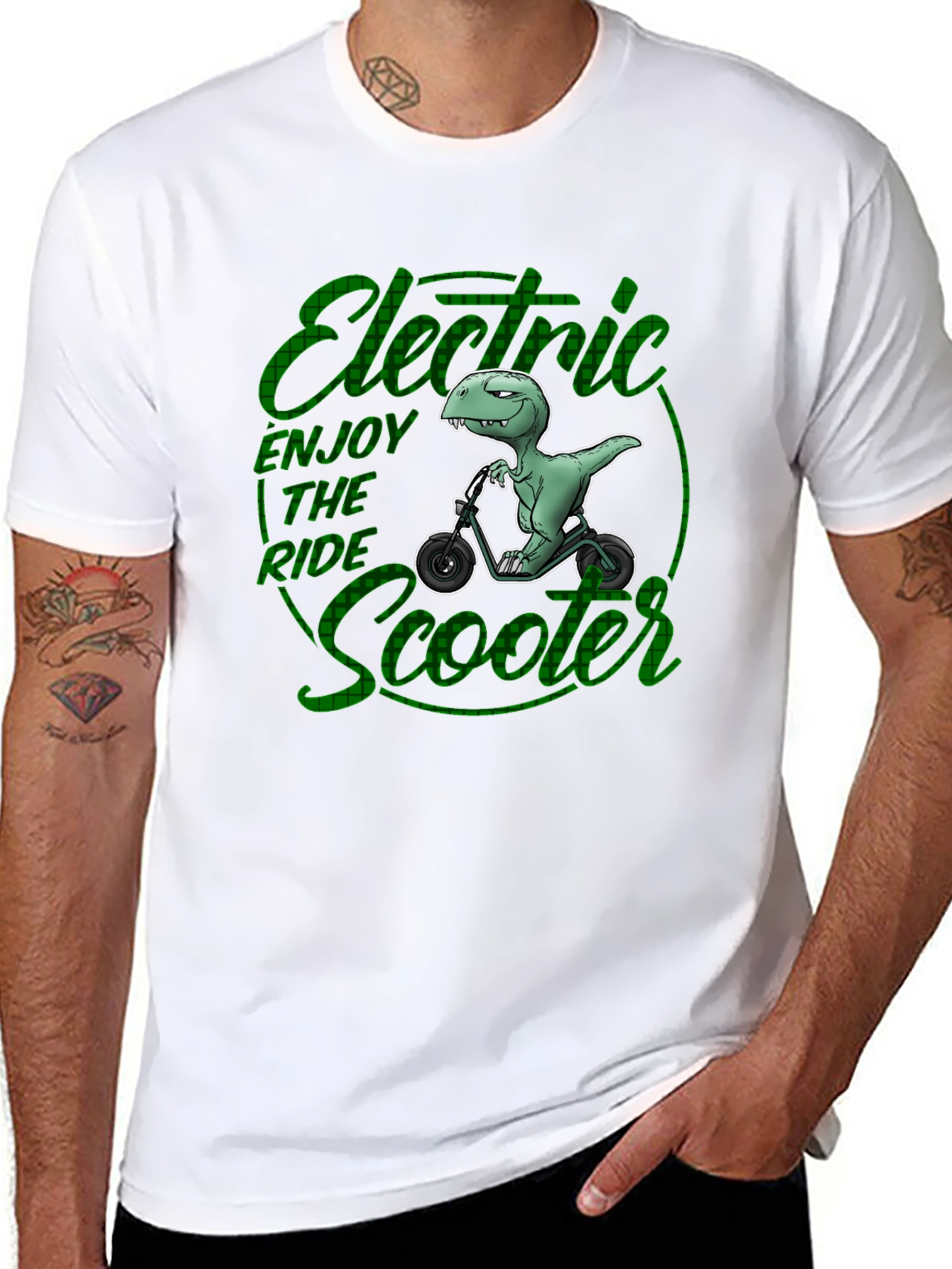 Electric Scooter Dinosaur T-Shirt