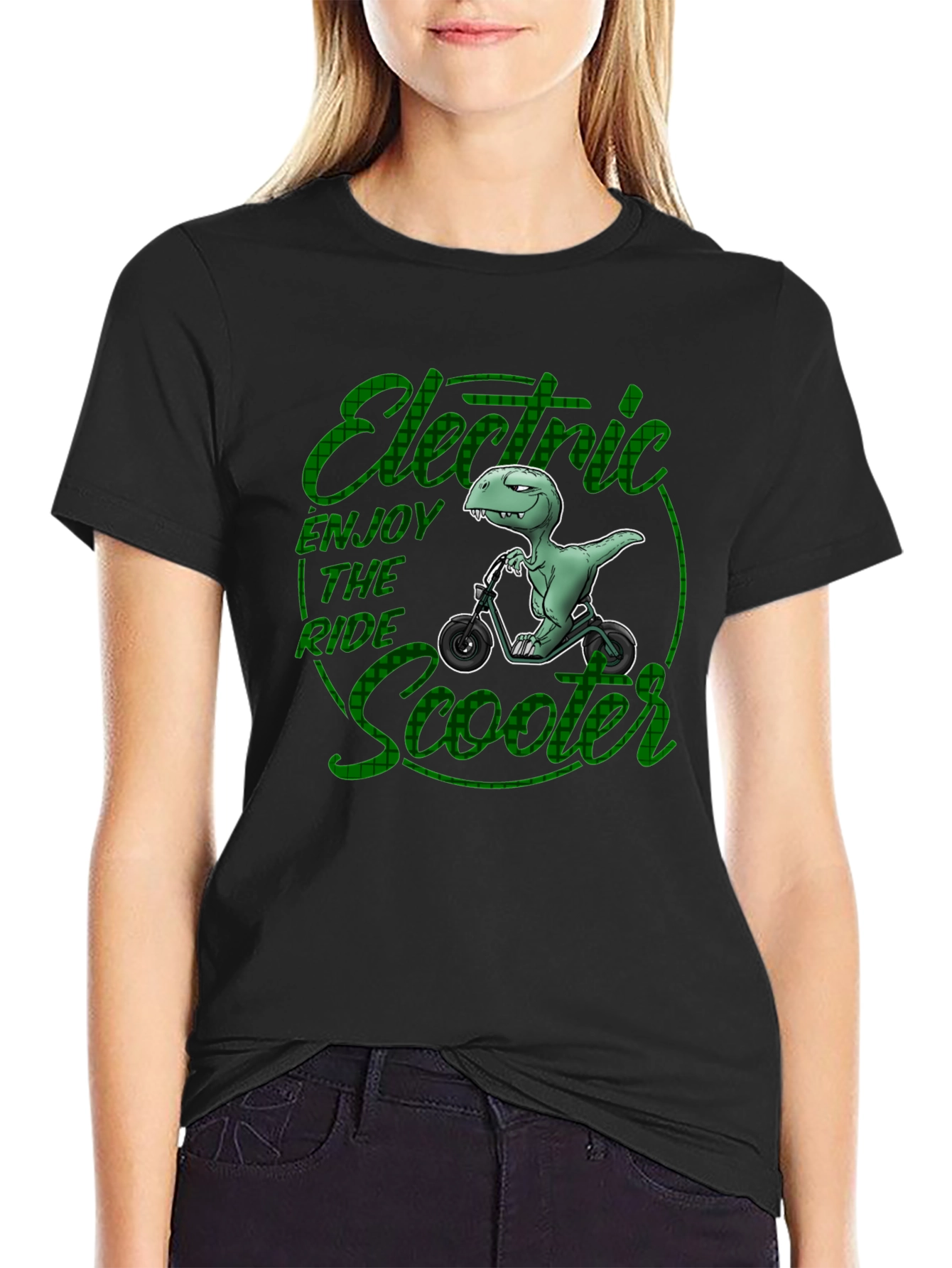 Electric Scooter Dinosaur T-Shirt