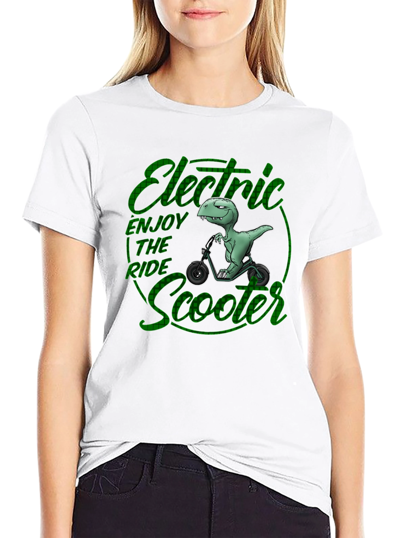 Electric Scooter Dinosaur T-Shirt
