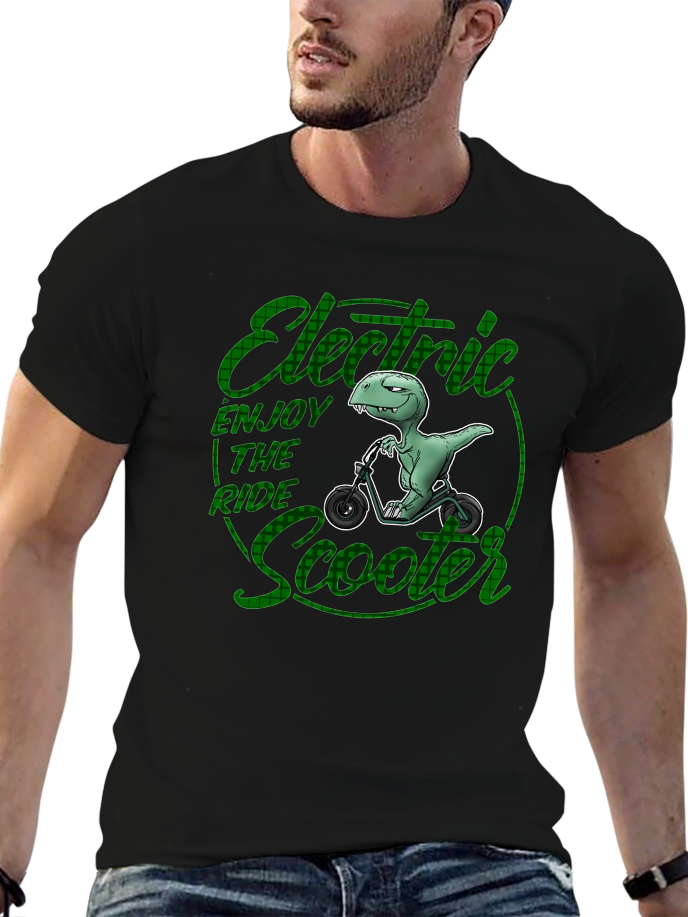 Electric Scooter Dinosaur T-Shirt