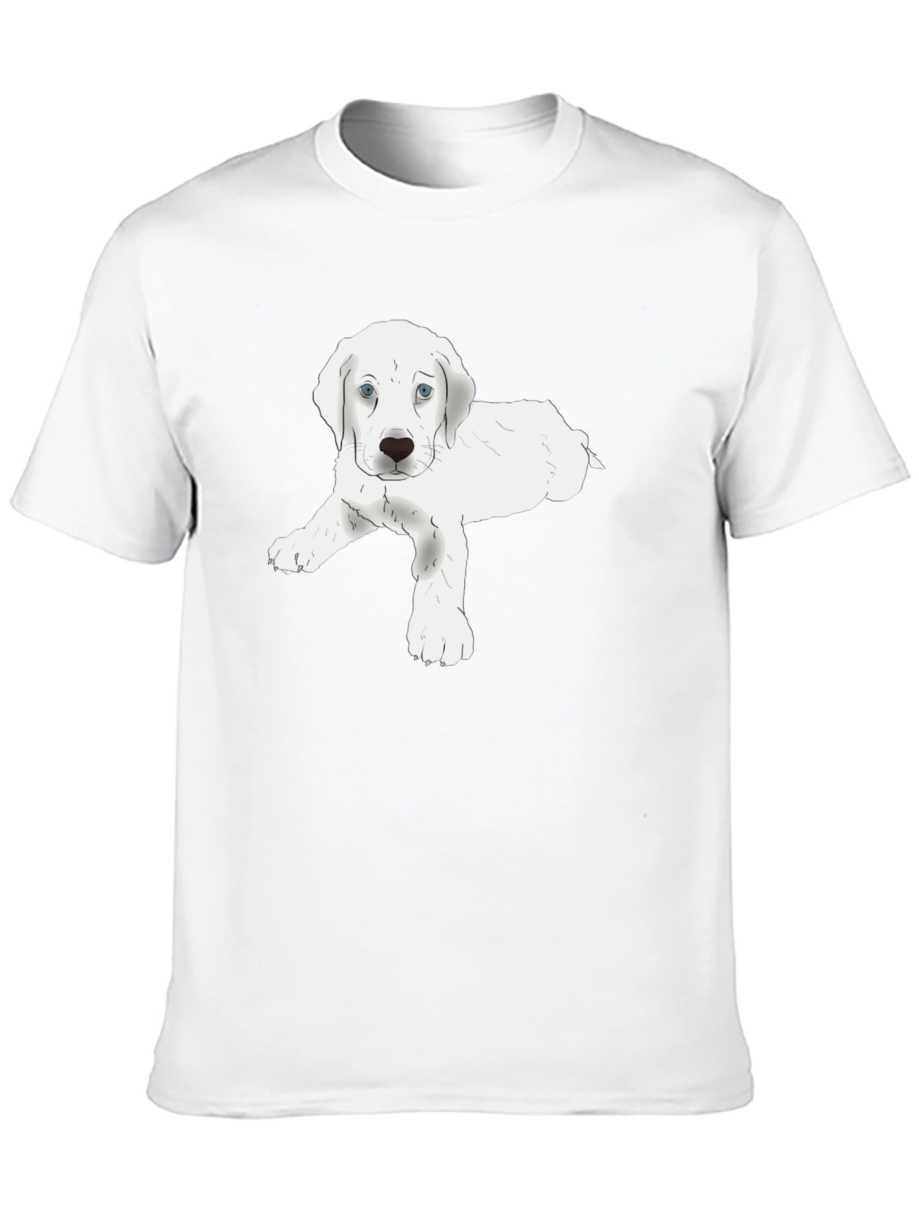 Cute Puppy Graphic Tee - Soft Cotton Blend T-Shirt