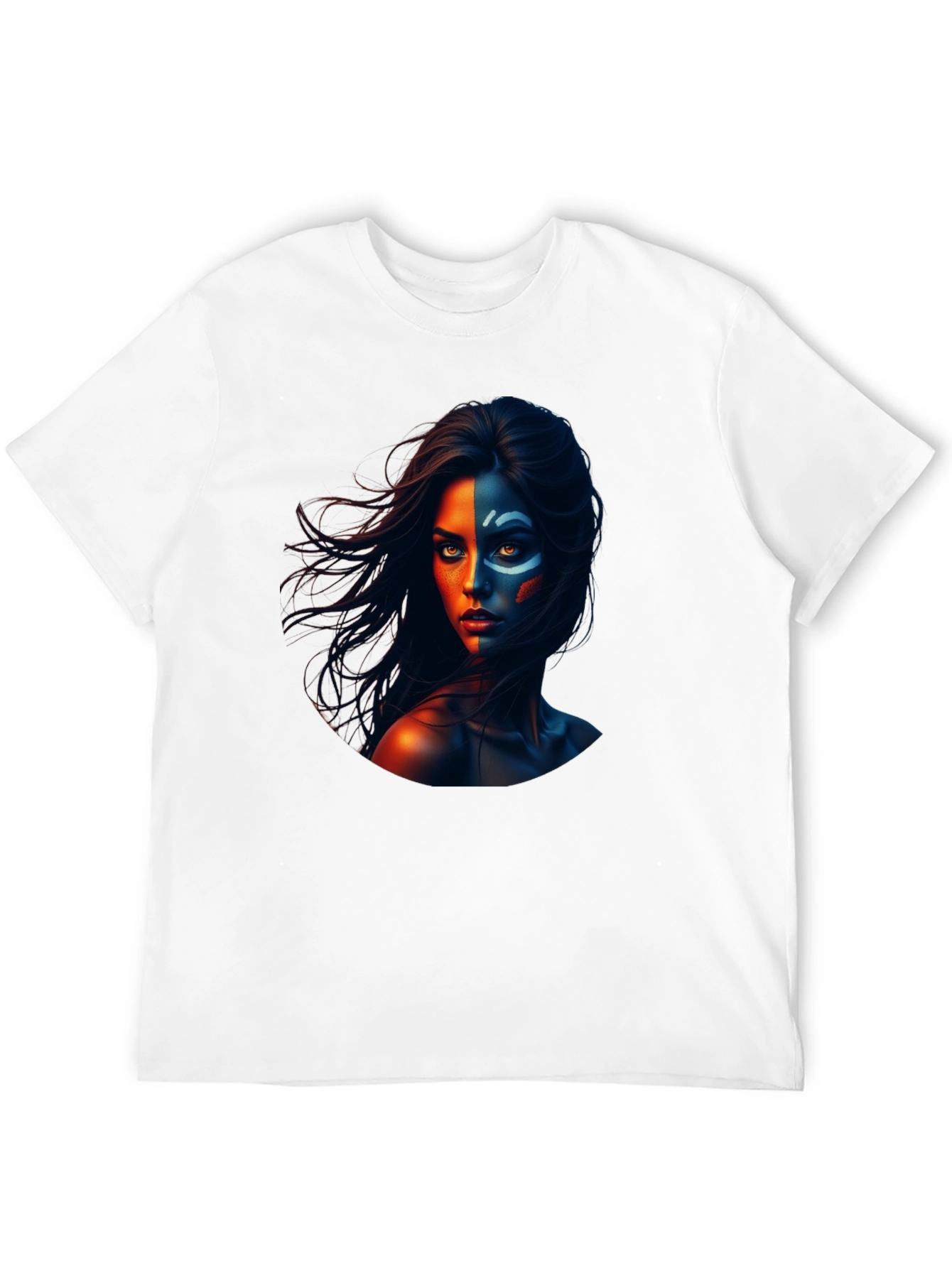 Dual Face Graphic Black T-Shirt