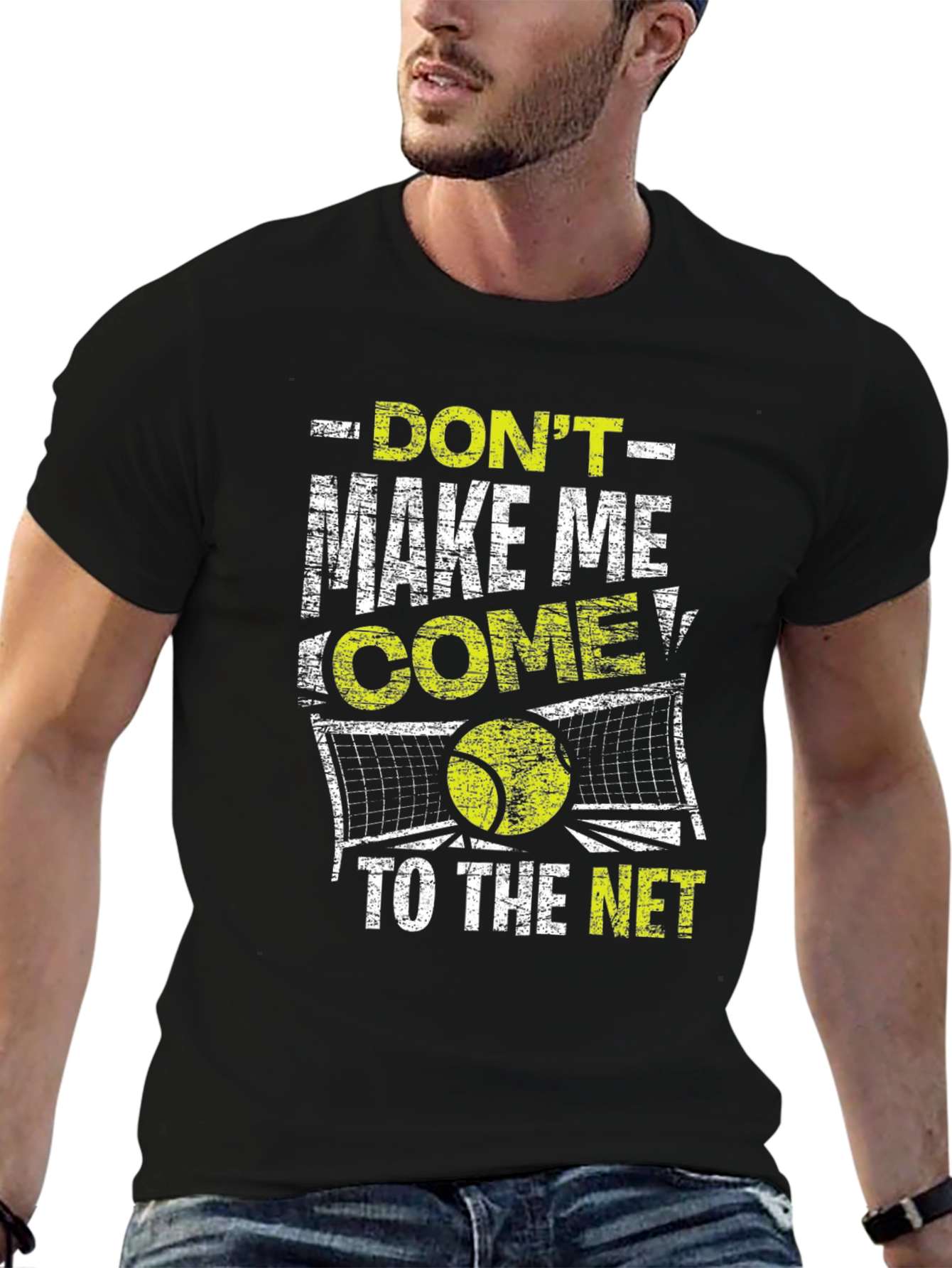 Dont Make Me Come To The Net Black T-Shirt