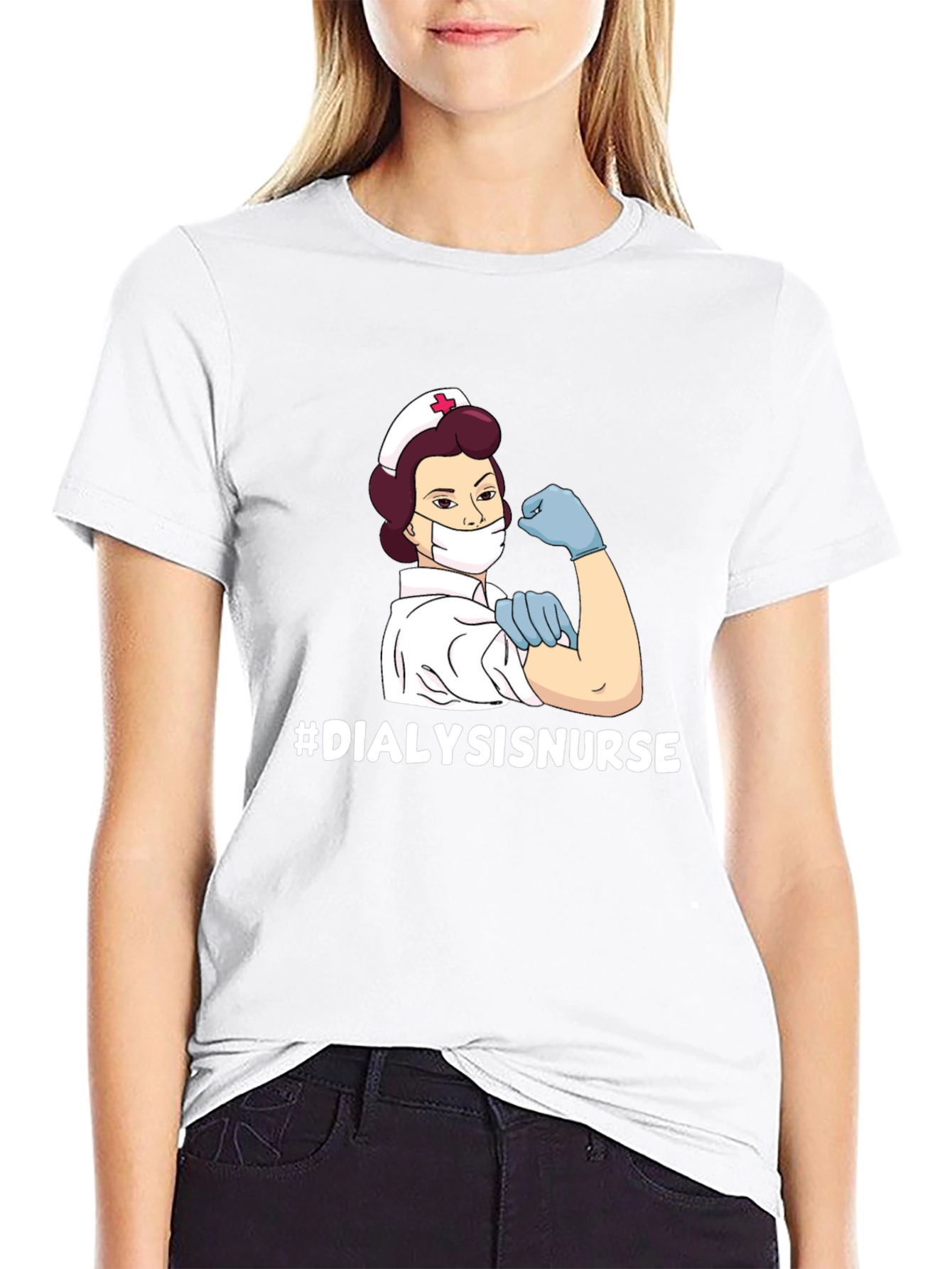 Dialysis Nurse T-Shirt - Strong Women Medical Hero Tee