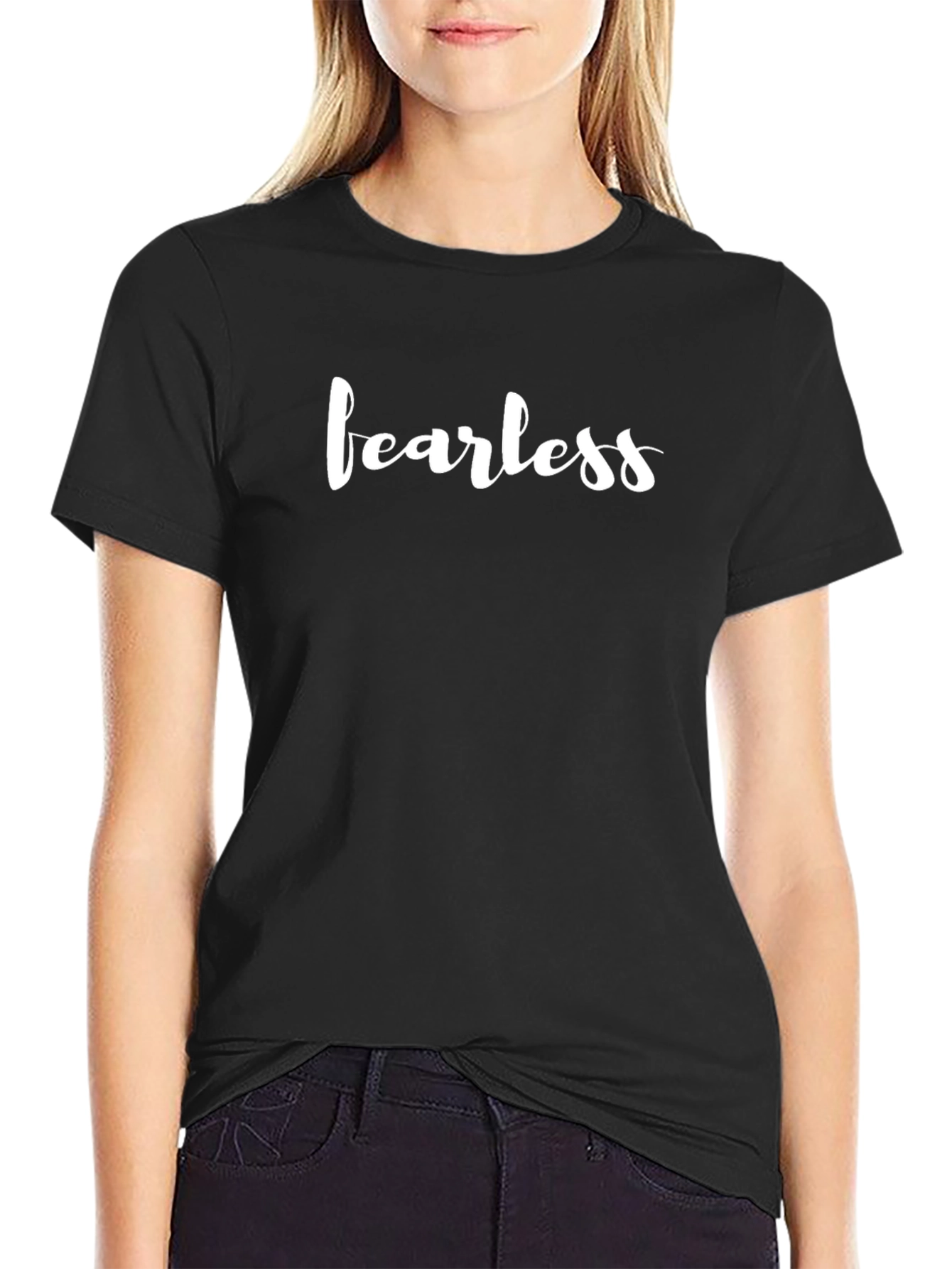 Fearless Graphic Tee - Mens Black Crew Neck T-Shirt