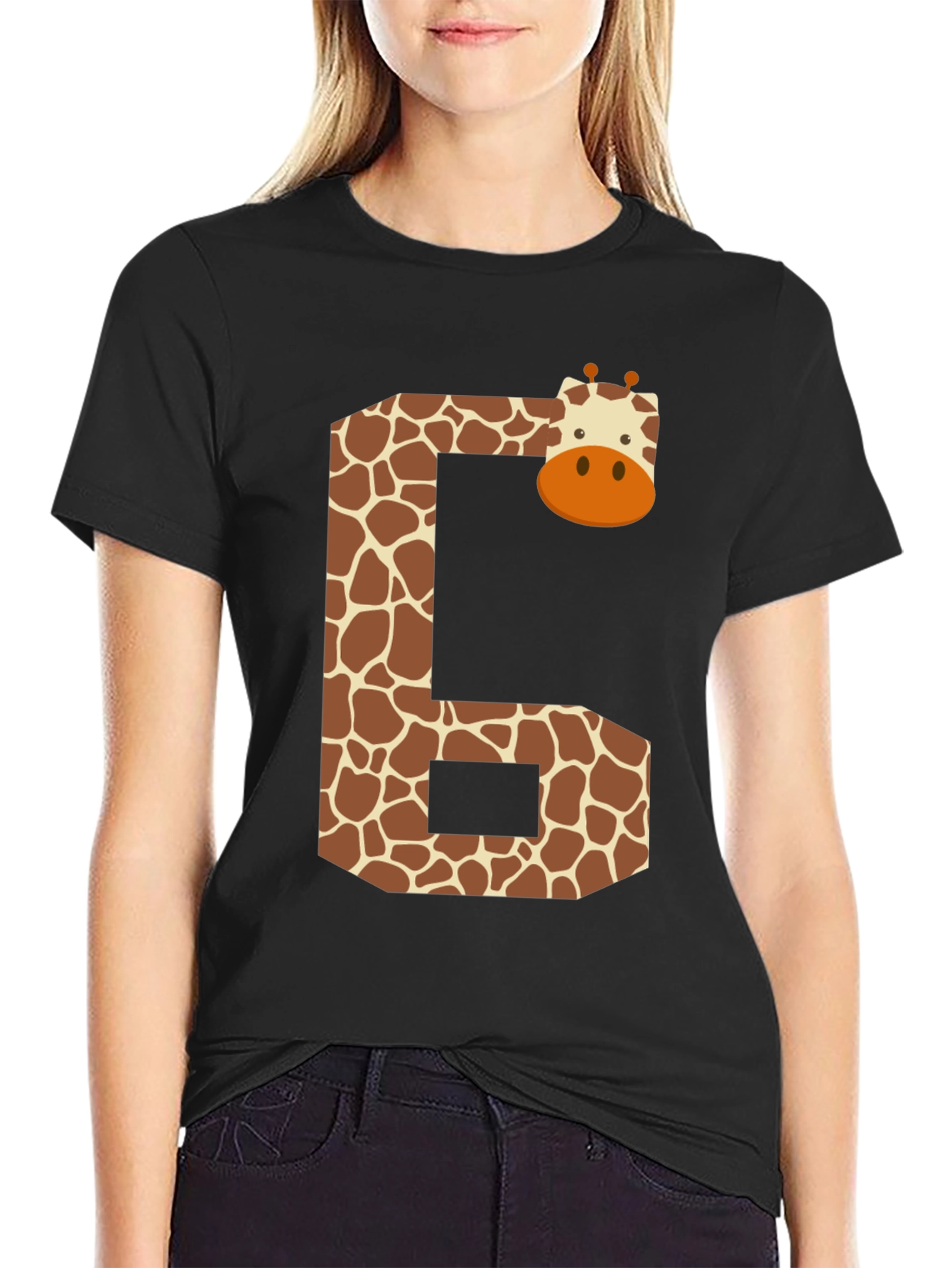 Giraffe Number 6 Graphic Tee