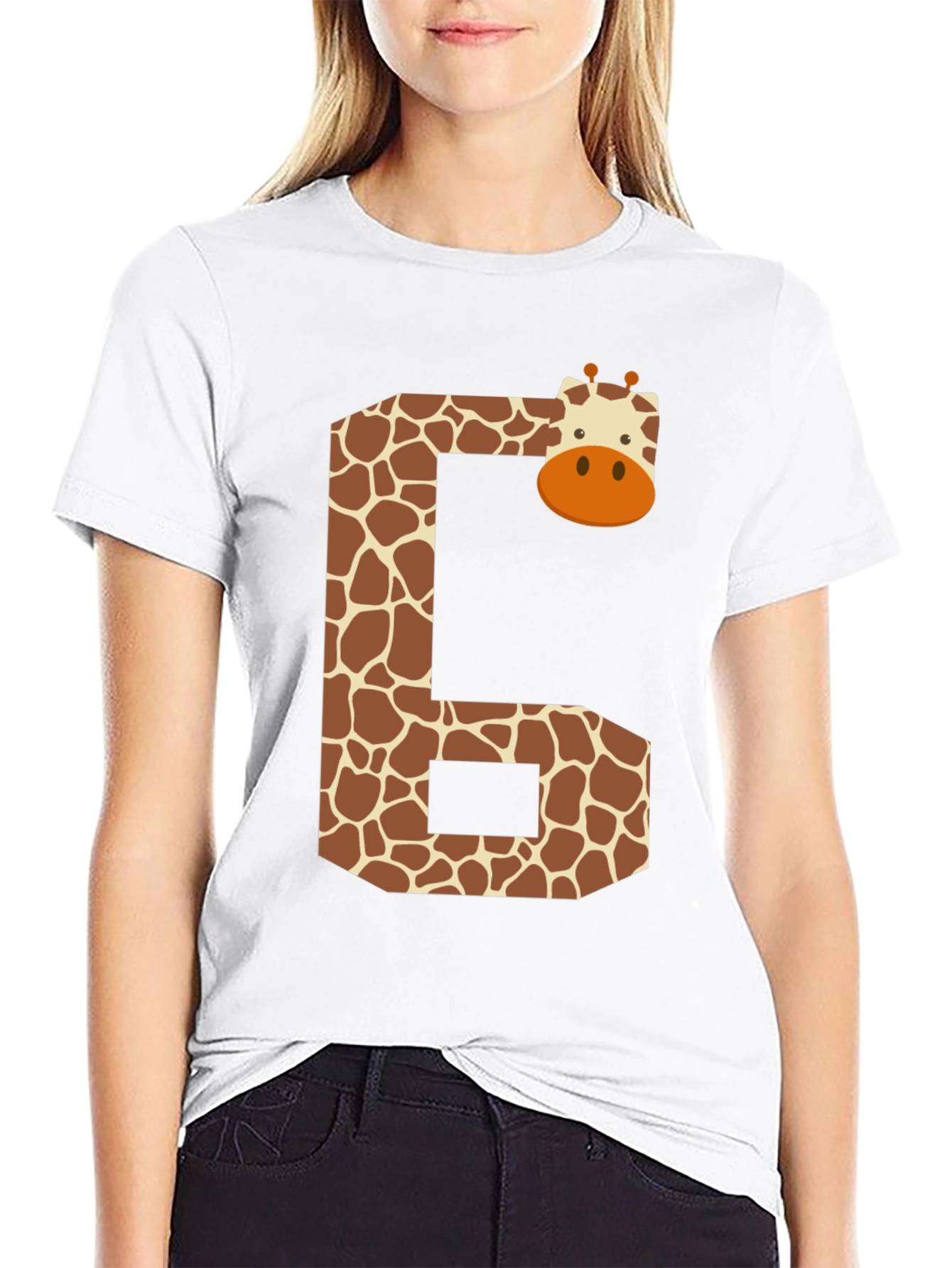 Giraffe Number 6 Graphic Tee