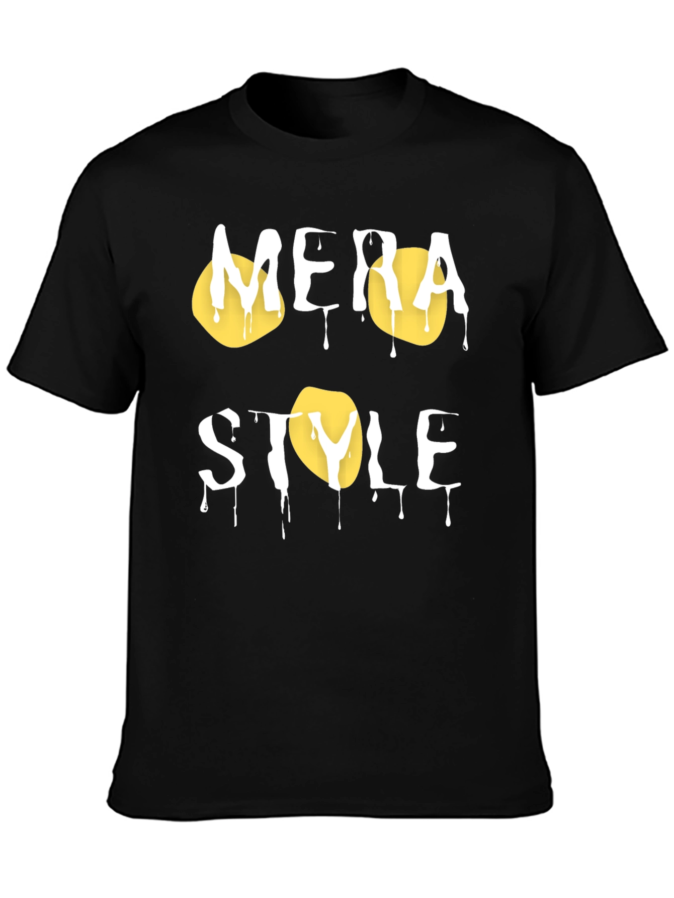 Mera Style Black Graphic T-Shirt